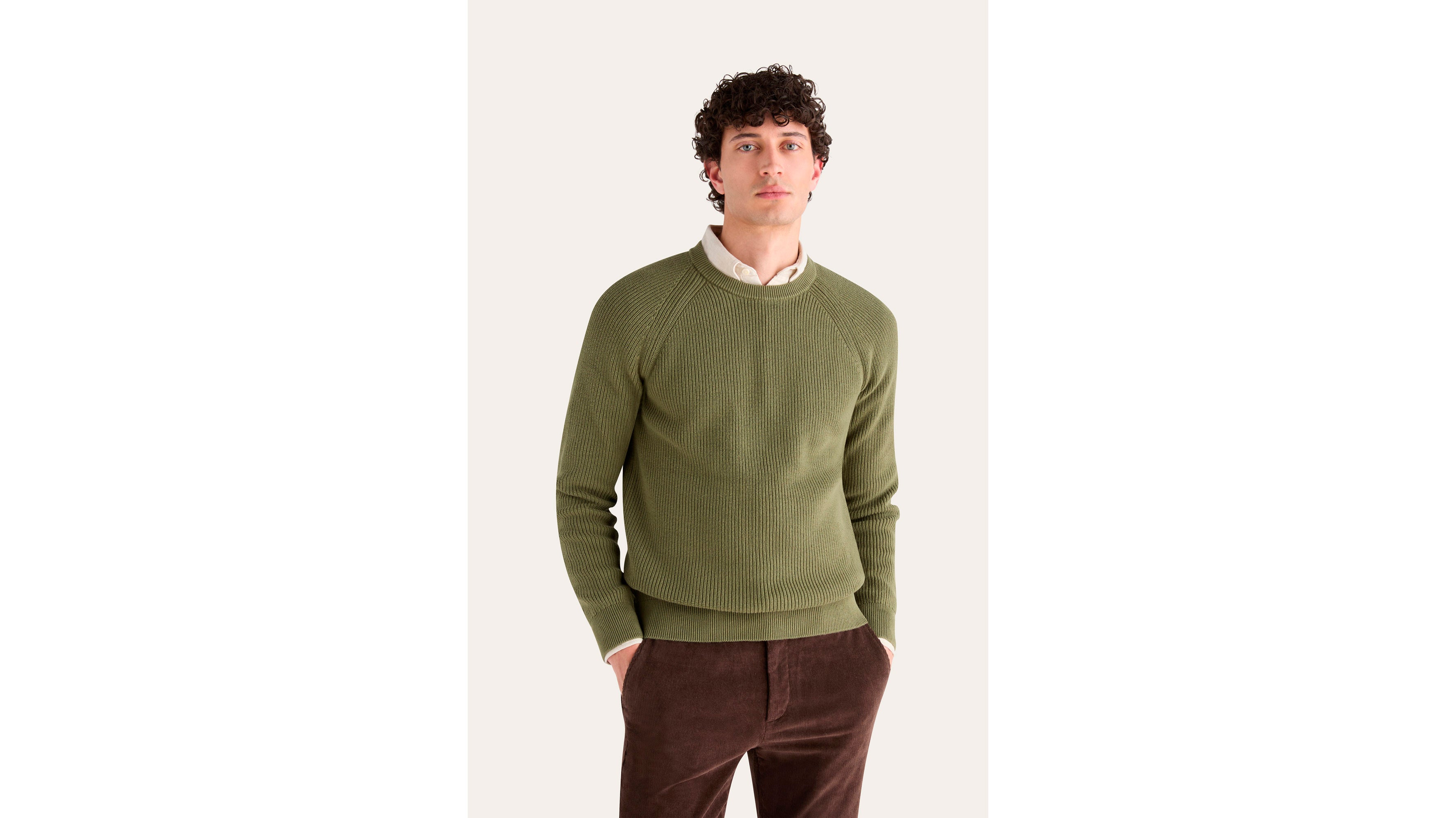 Dockers Regular pull col rond vert winter moss