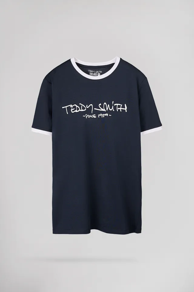 Teddy Smith Ticlass MC t-shirt bleu marine coton