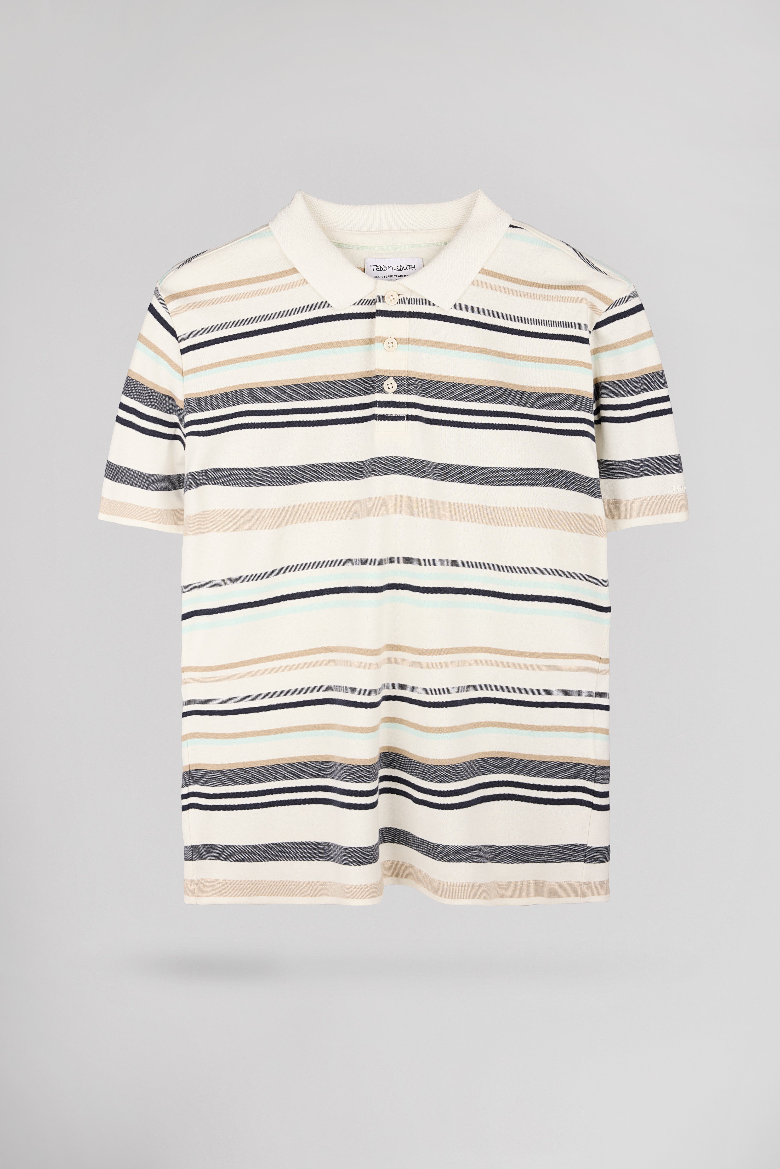 Teddy Smith P-Roy MC polo rayé blanc homme