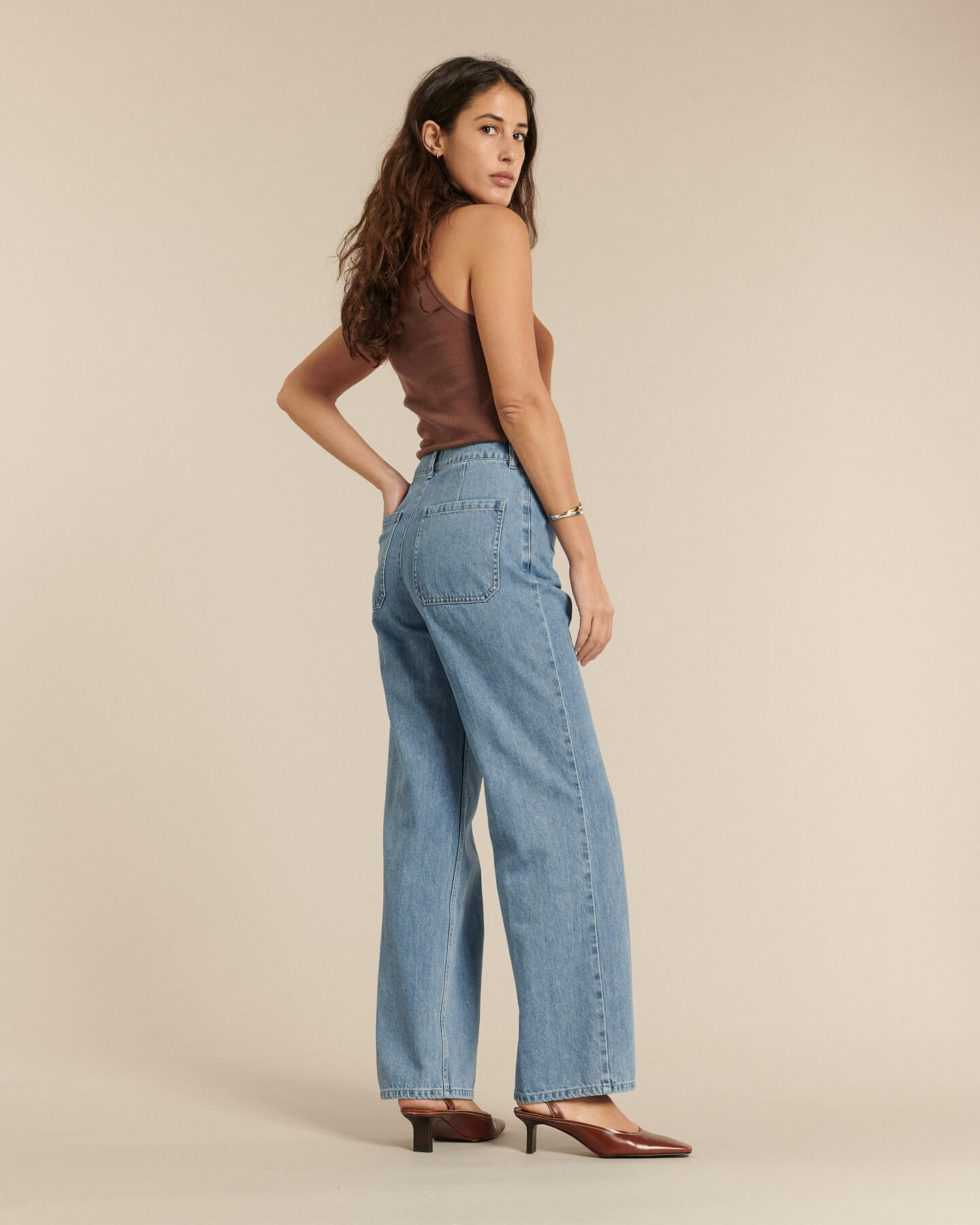 Labdip Swann Denim Past Blue jean large taille haute