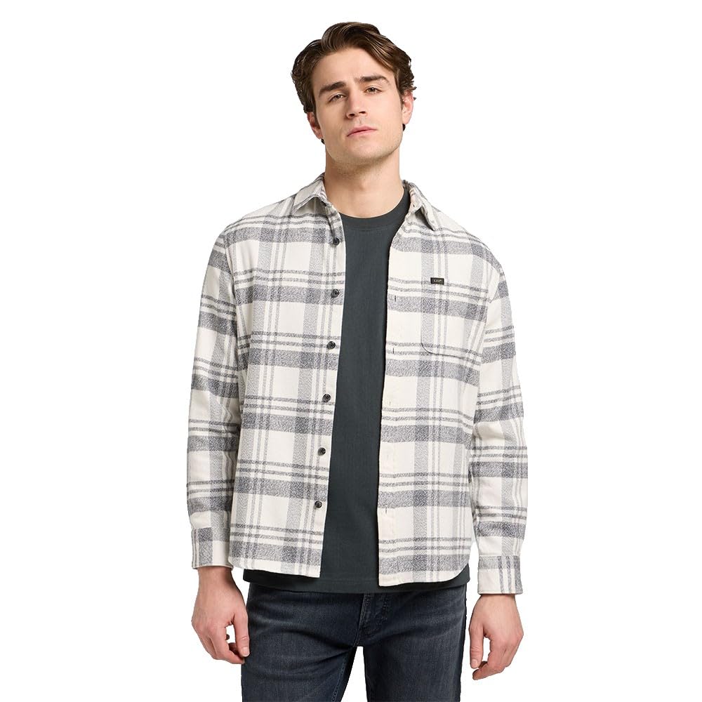 Lee Mercantile Shirt chemise homme M carreaux rouille coton