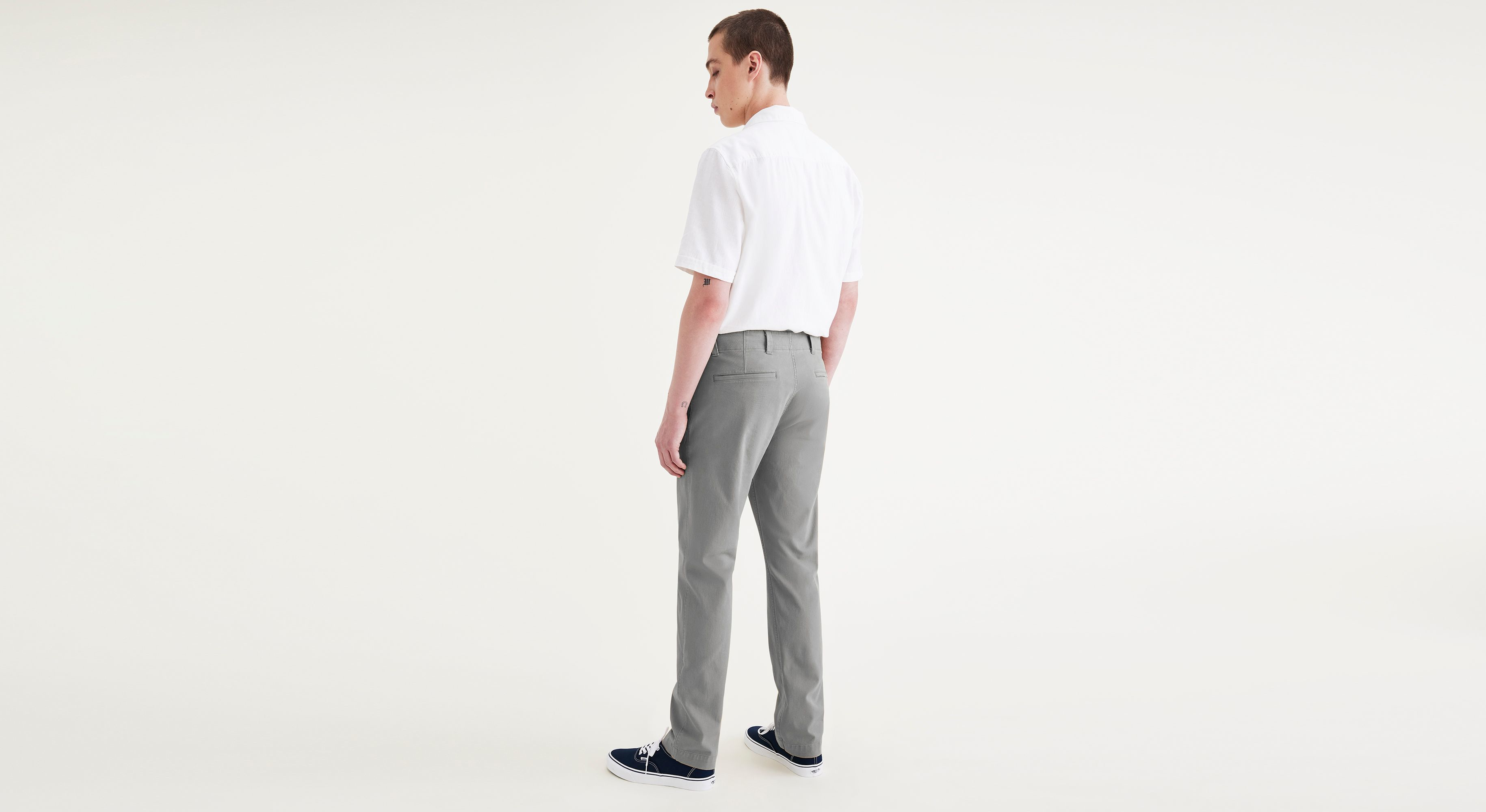 Dockers Alpha chino homme gris slim stretch Sharkskin