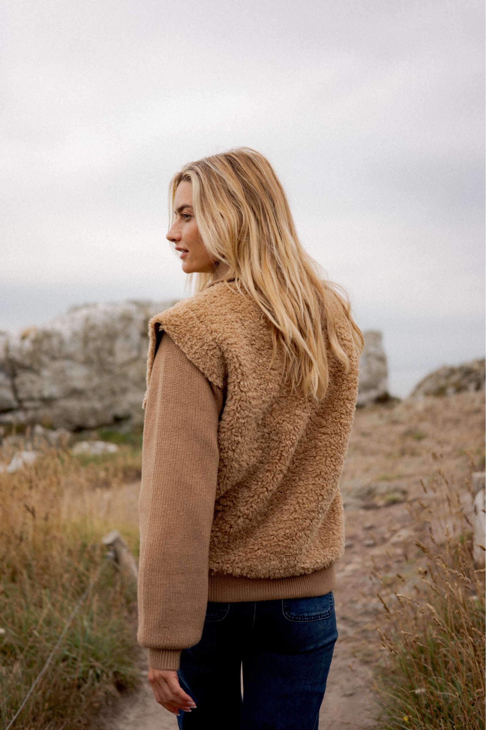 Maison Onado Jumina manteau teddy fausse fourrure