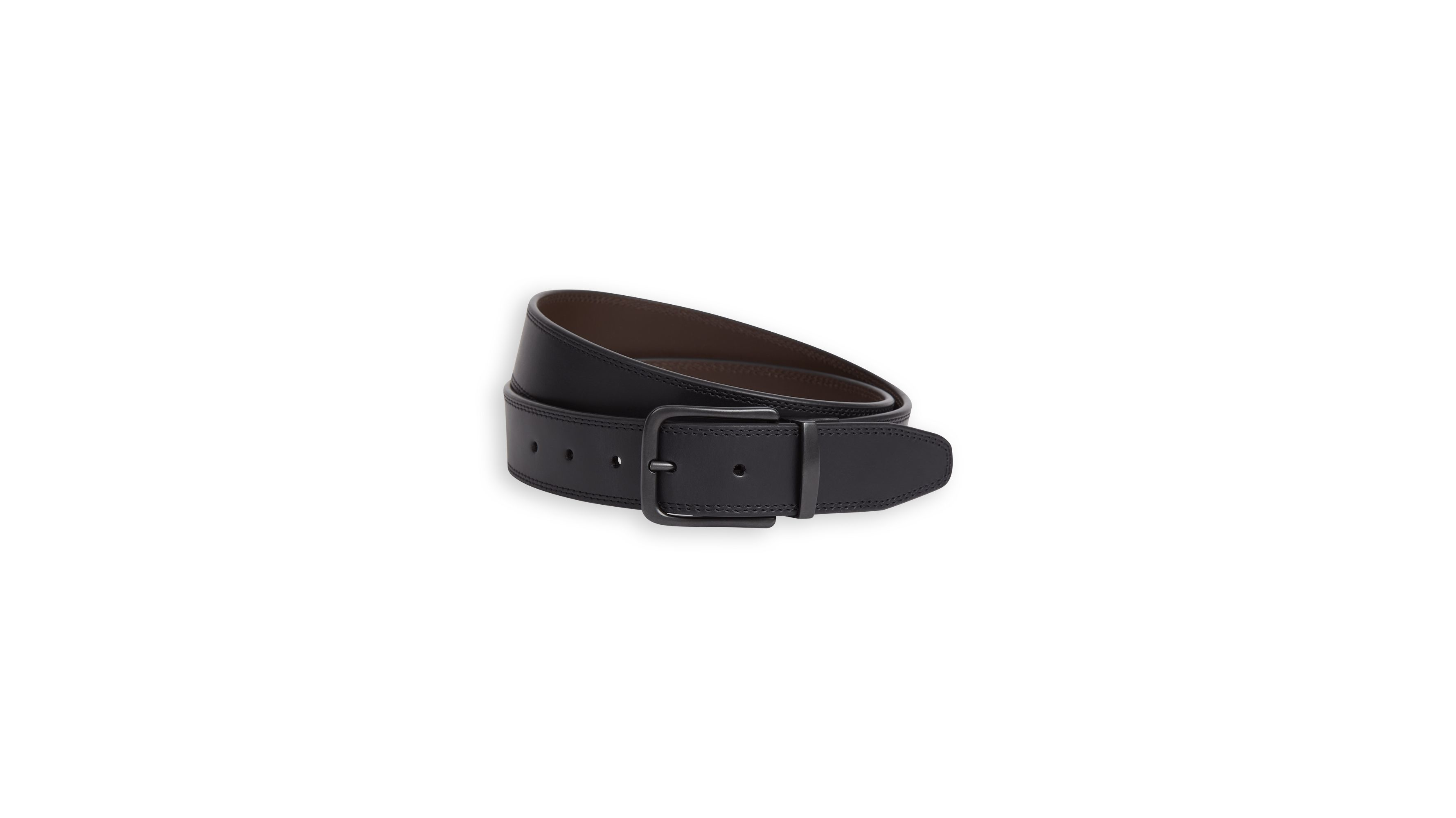 Dockers Reversible Ceinture Homme Noir Marron Cuir