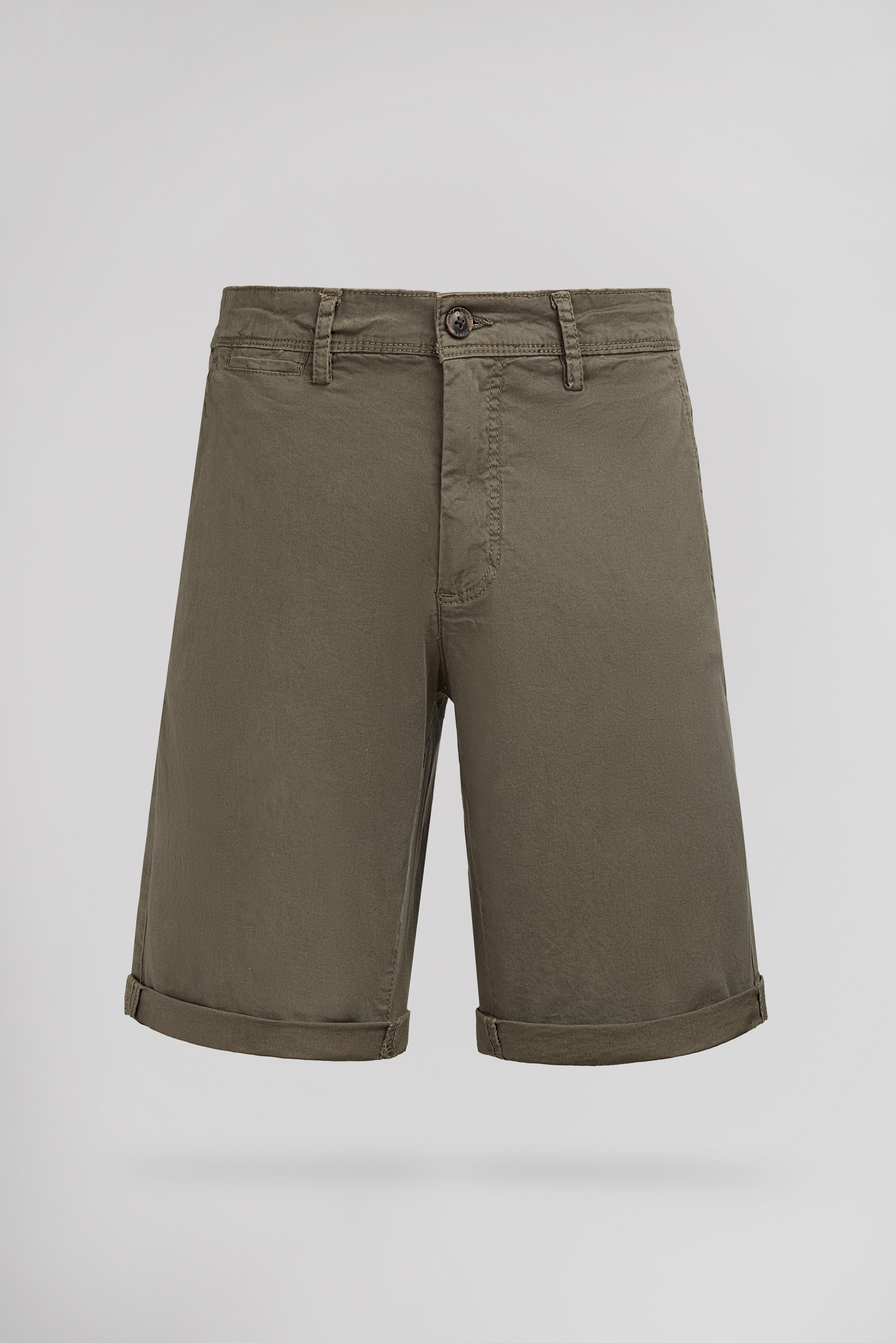 Teddy Smith Chino bermuda turbulence kaki coton stretch