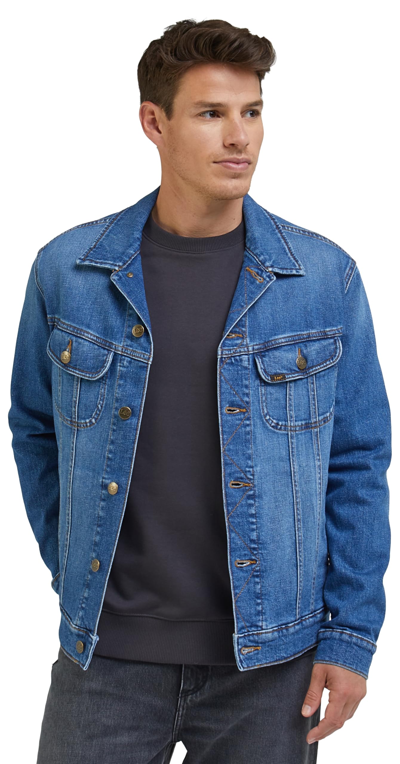 Lee Rider veste en jean homme S bleue denim
