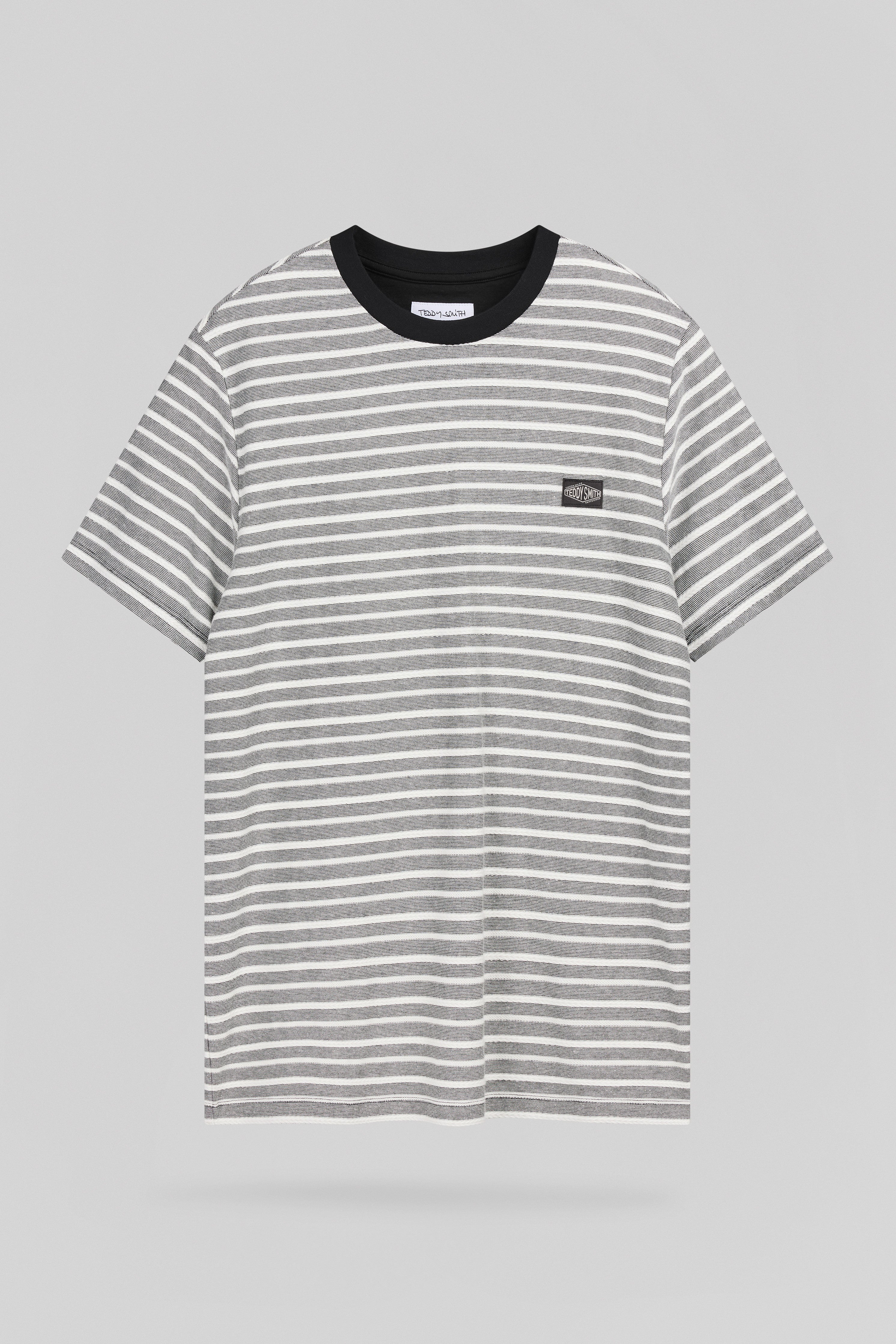 Teddy Smith T-Matias MC t-shirt homme noir rayé