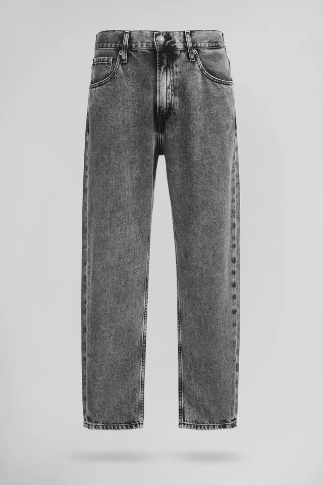Teddy Smith Dad Cropped jean denim gris