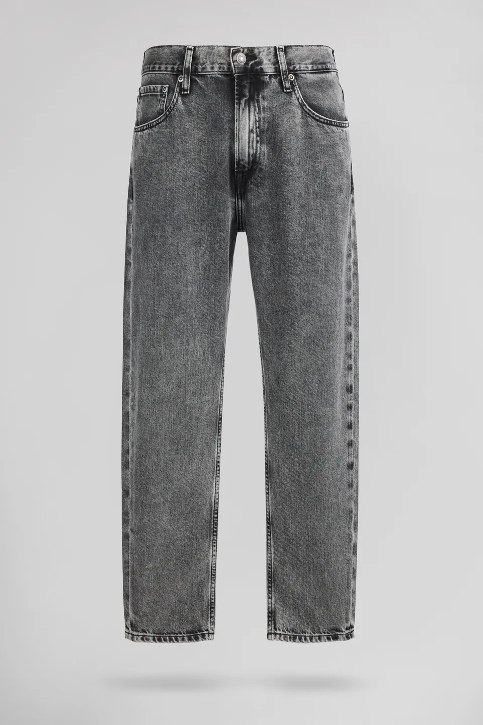 Teddy Smith Dad Cropped jean denim gris