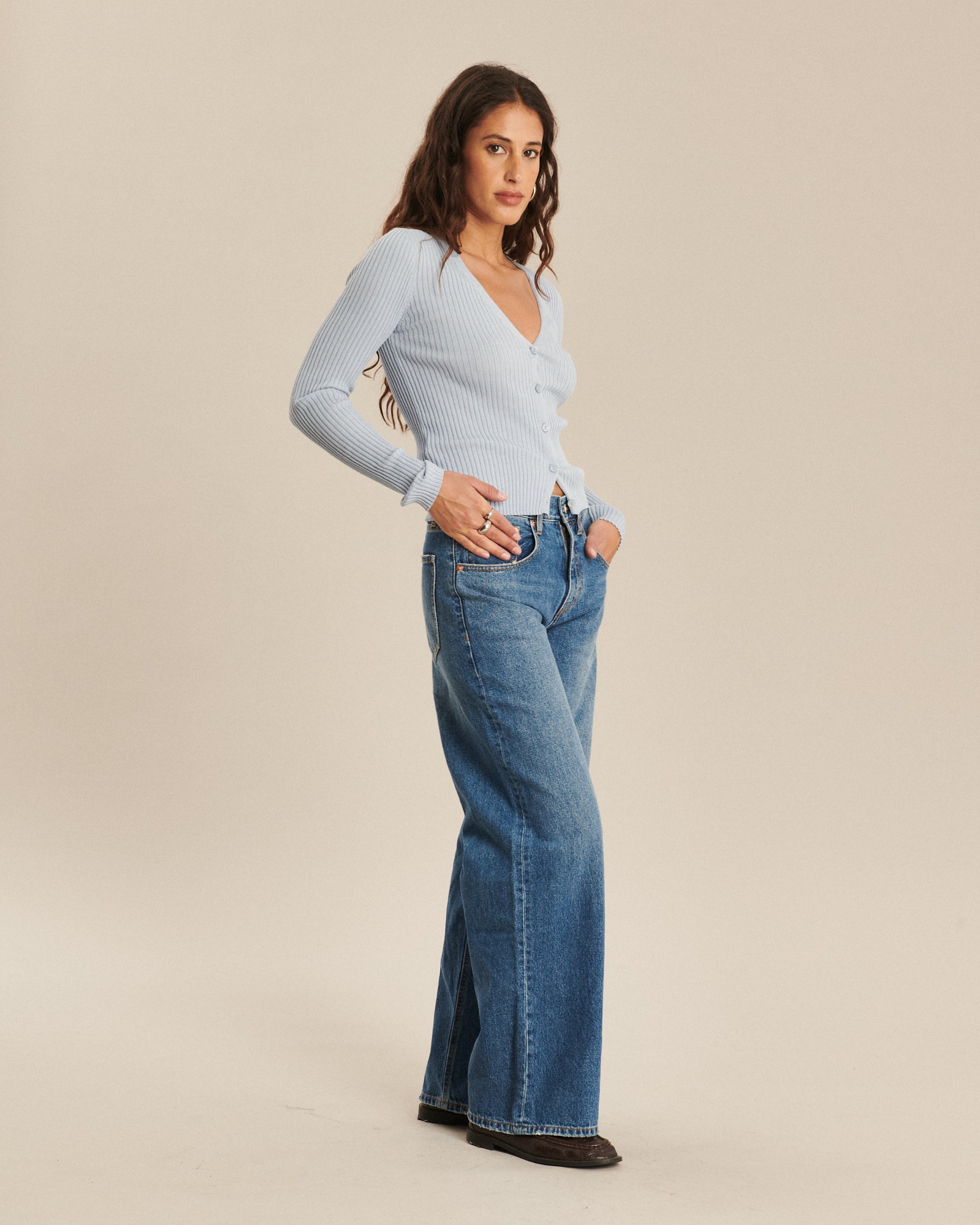 Labdip River Denim Mid Blue IN 32 jean bleu moyen large