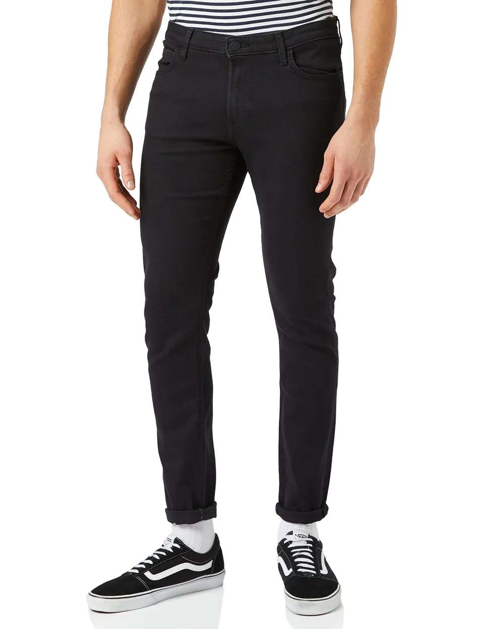 Lee Malone jean homme skinny Noir Rinse denim noir