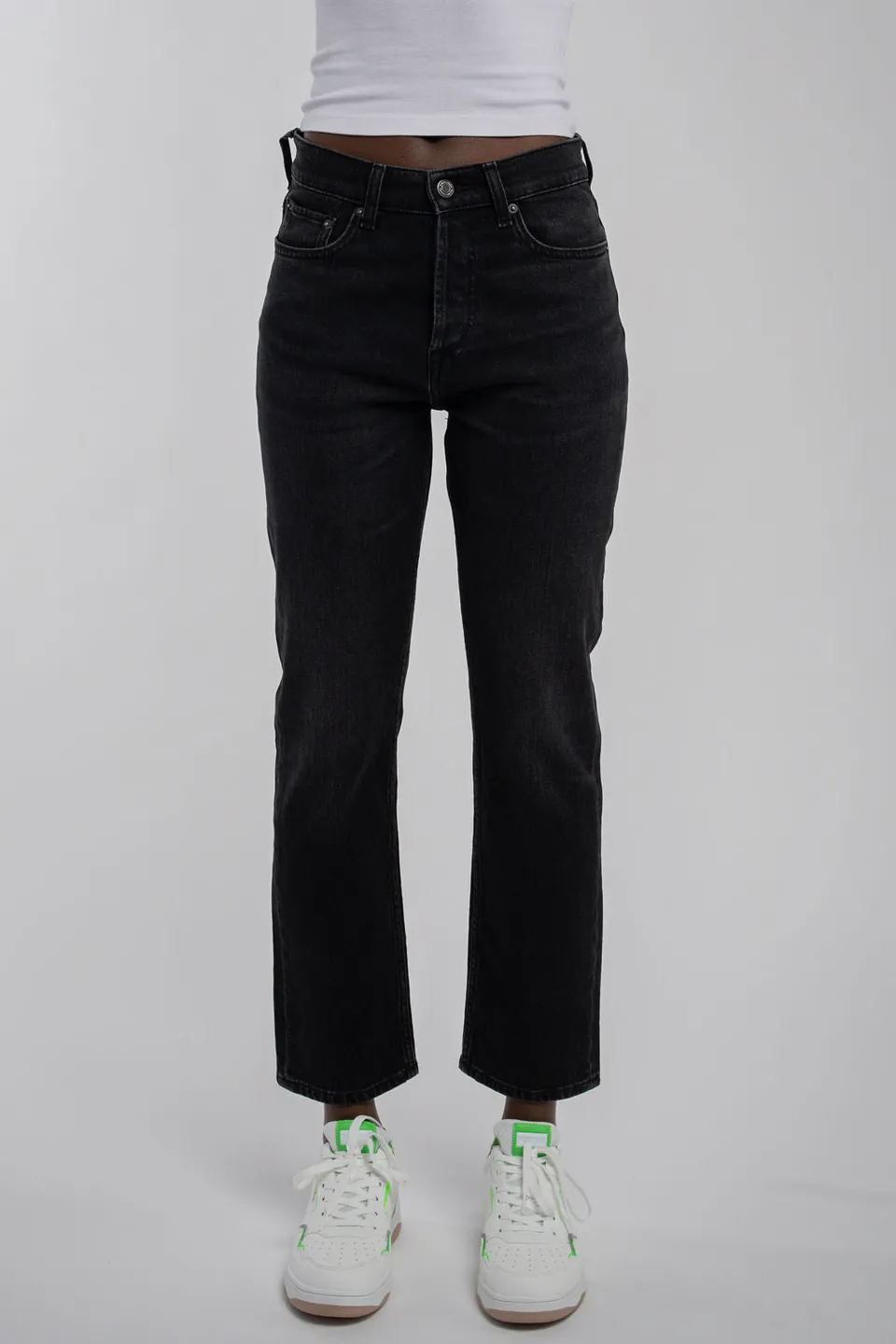 Teddy Smith P-Ginger Straight Jean droit black used taille haute