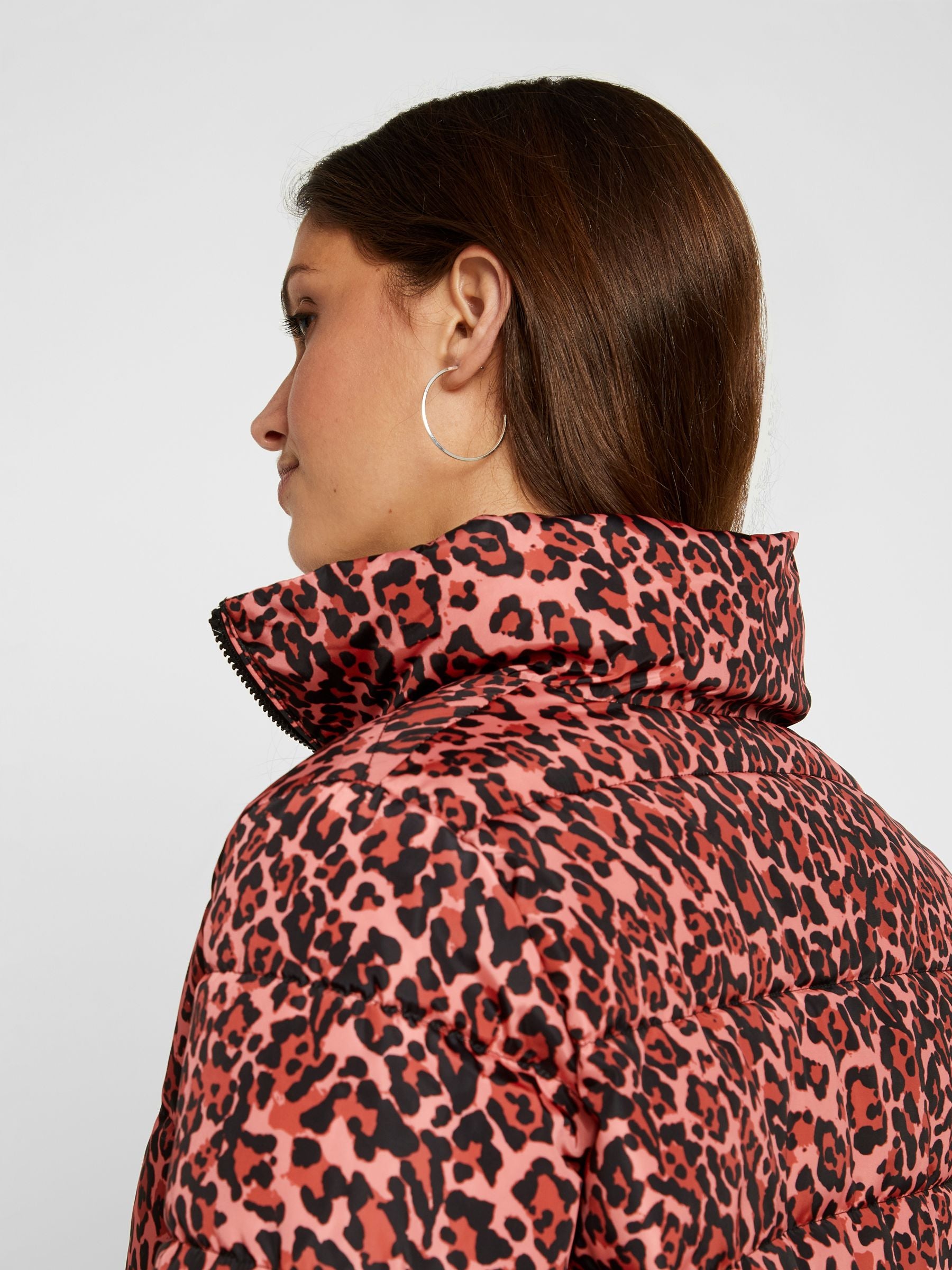 Noisy May veste matelassée imprimé zip coupe ample
