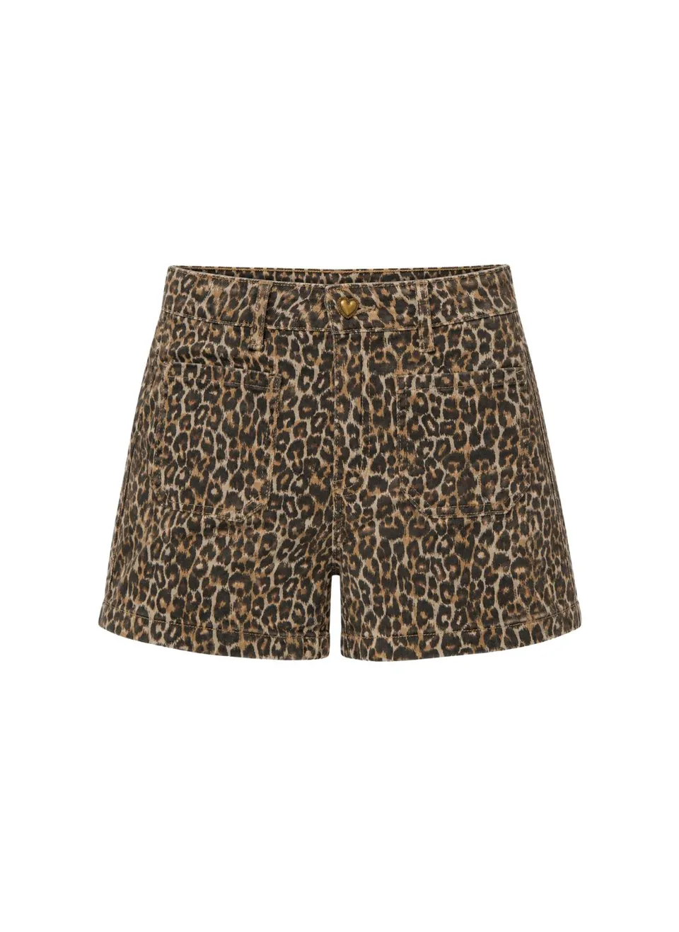 Maison Onado Léo short léopard taille haute coton