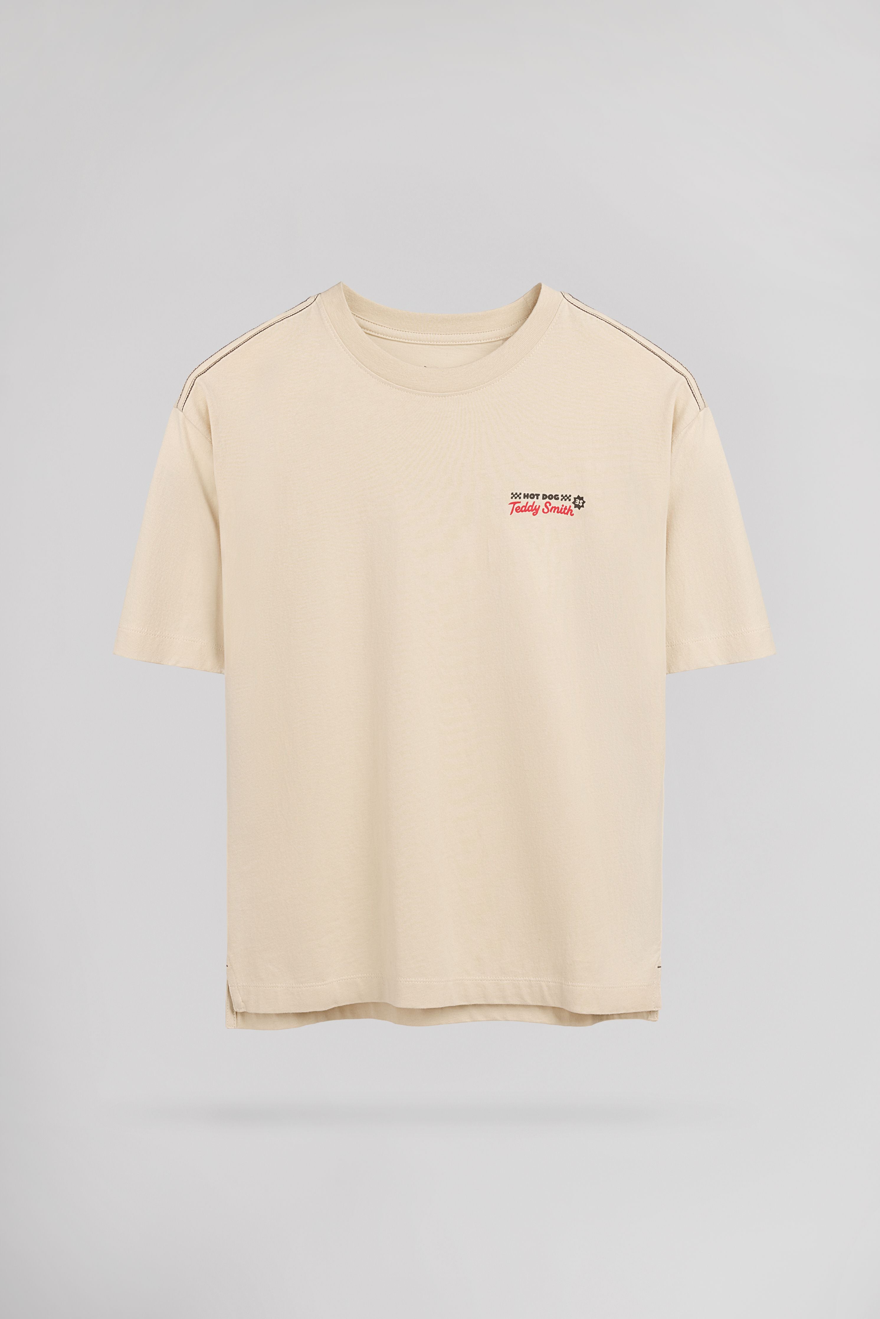Teddy Smith T-Shade t-shirt garçon beige clair coton