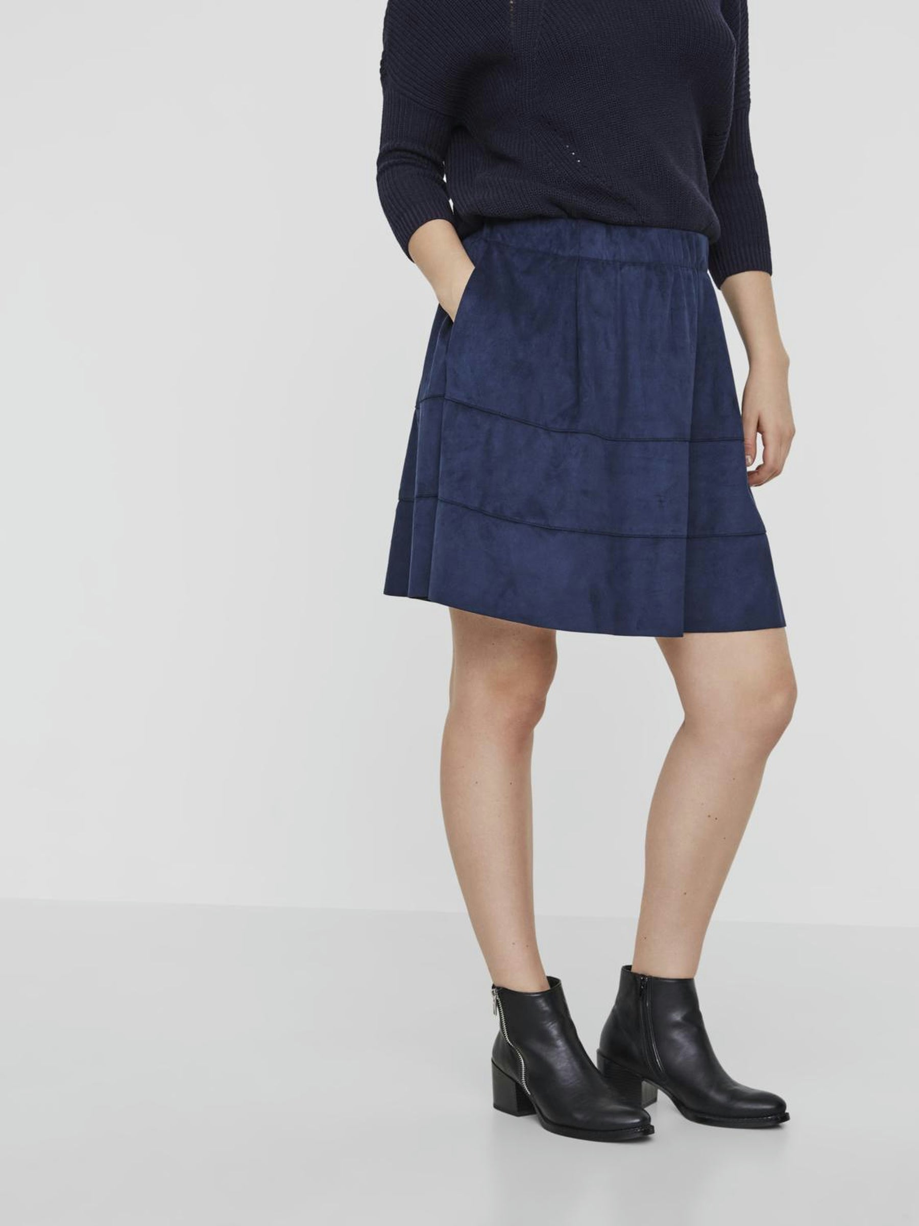 Noisy May mini jupe simili daim taille élastique