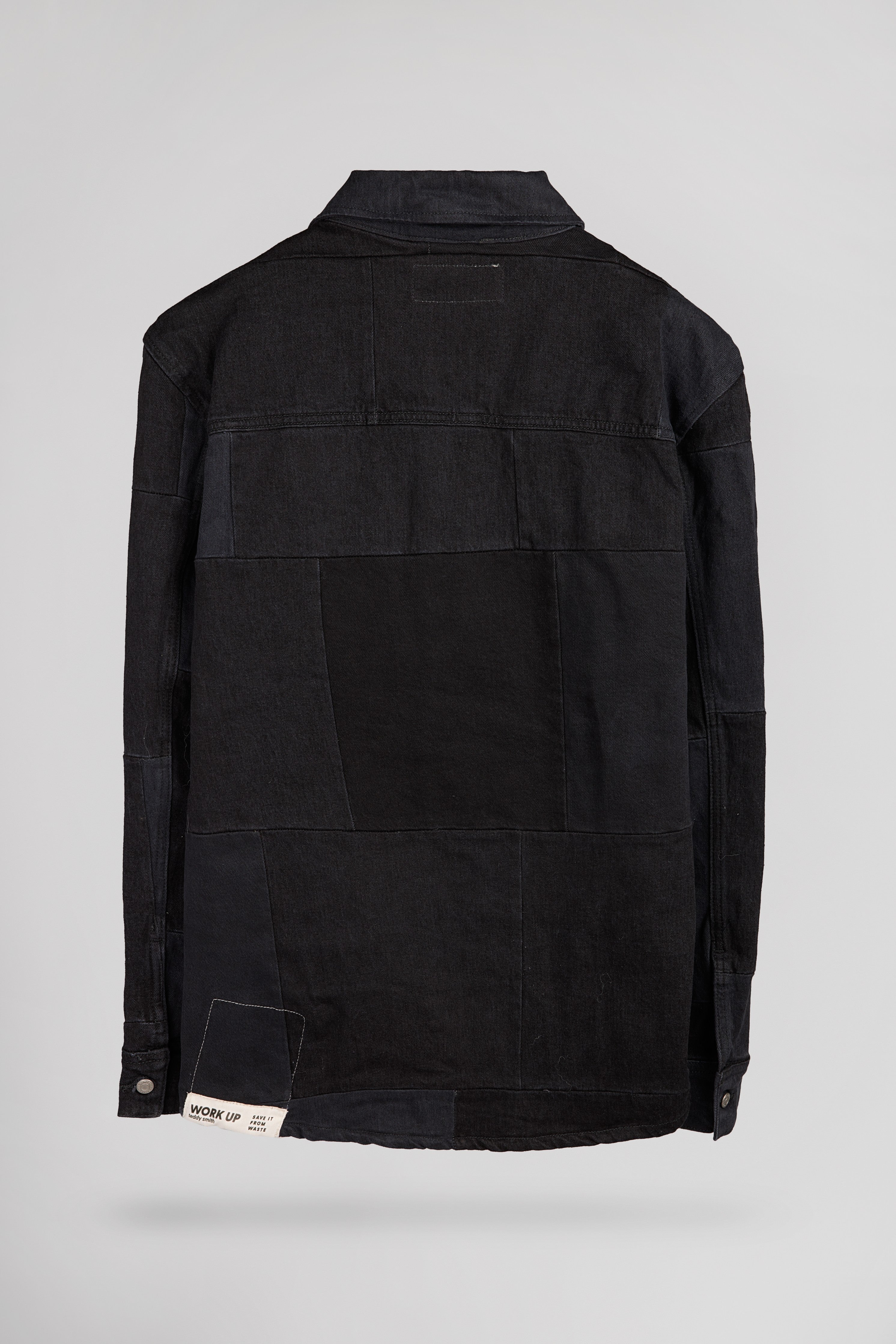 Teddy Smith C-Chicago chemise denim oversize noir gris coton