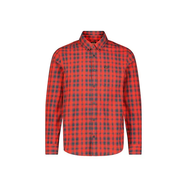 Lee Bueller chemise button down regular bleue coton homme