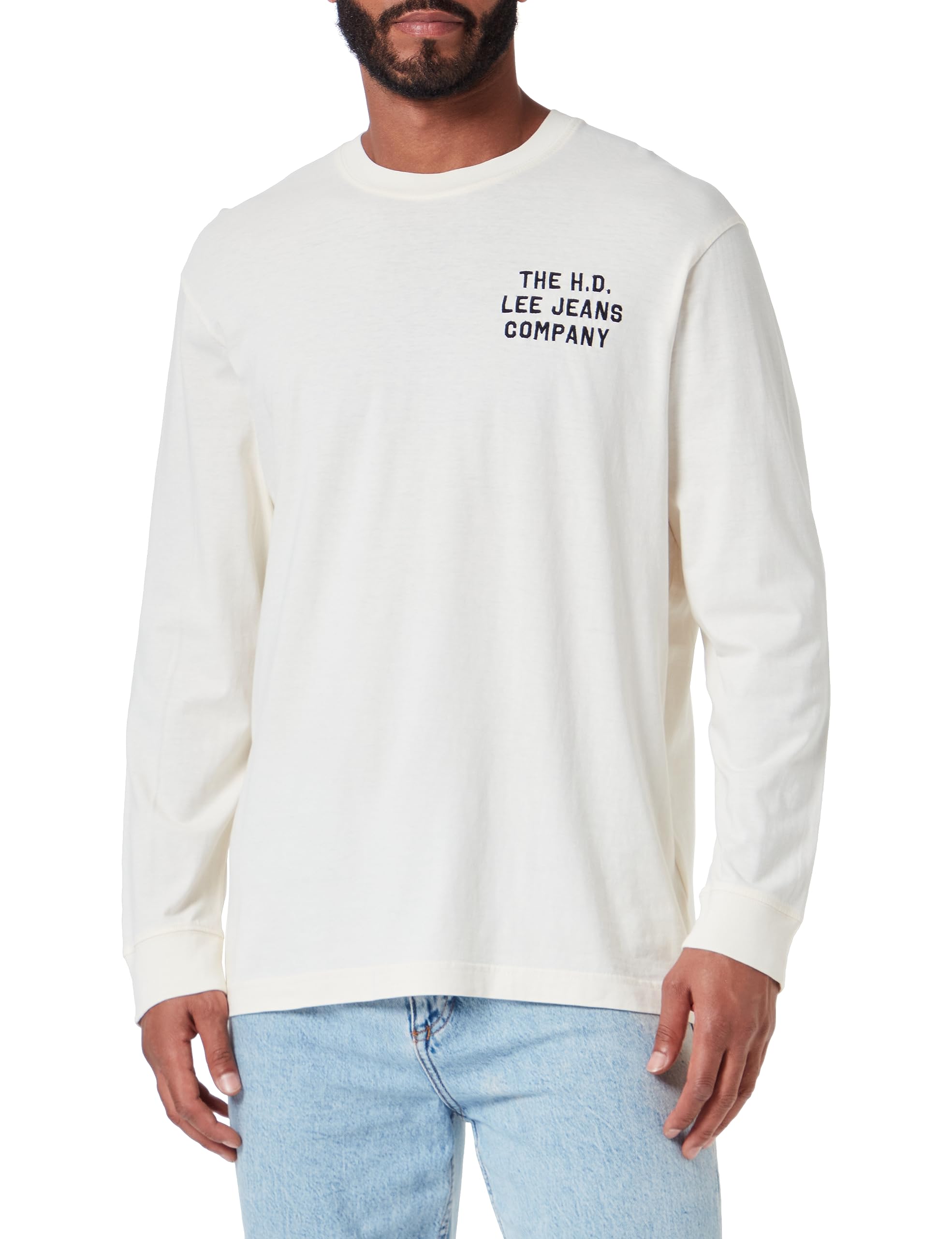 Lee Relaxed LS Tee T-shirt Homme M écru manche longue