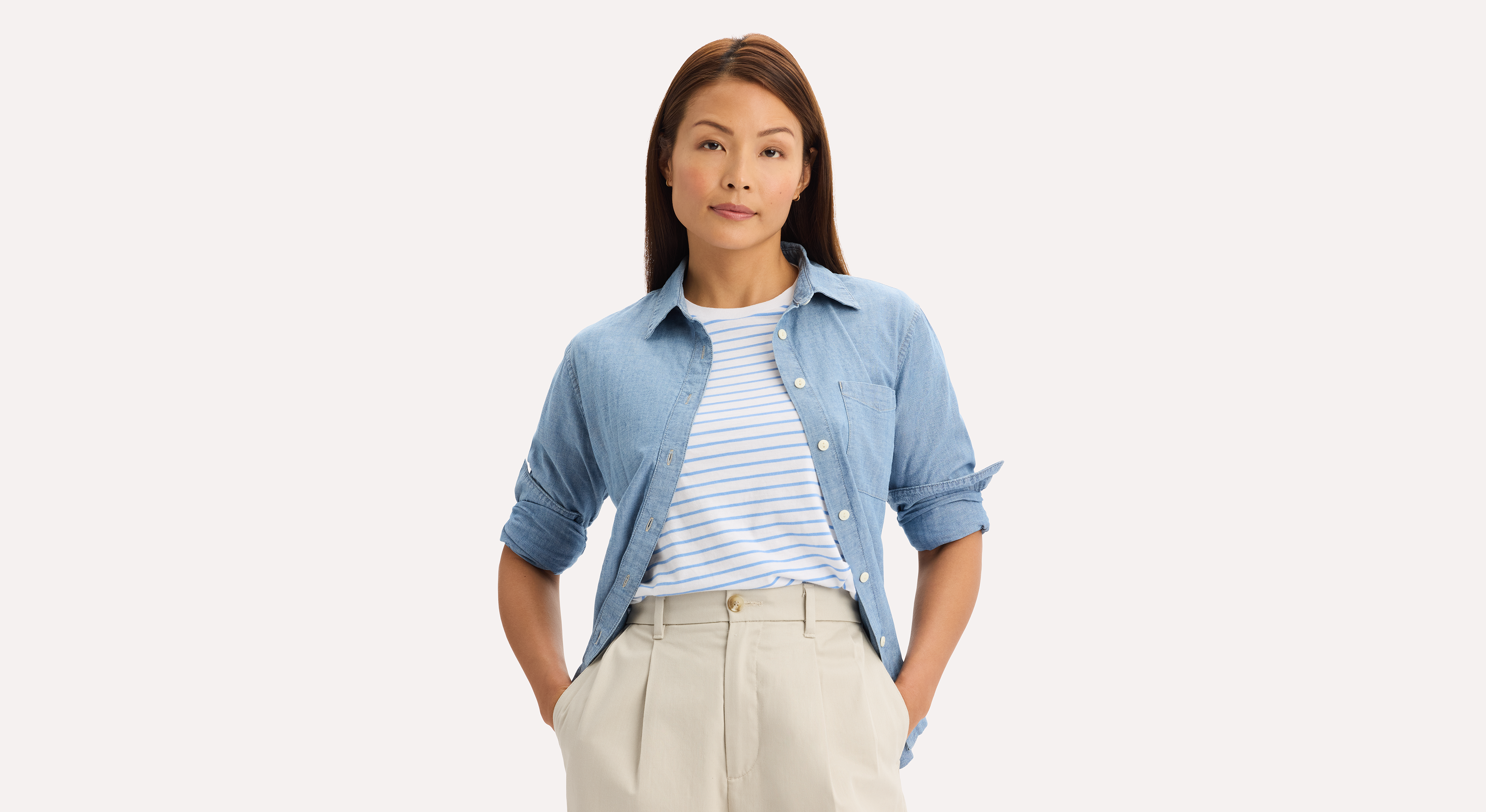 Dockers 1-Pocket Shirt chemise indigo poche poitrine
