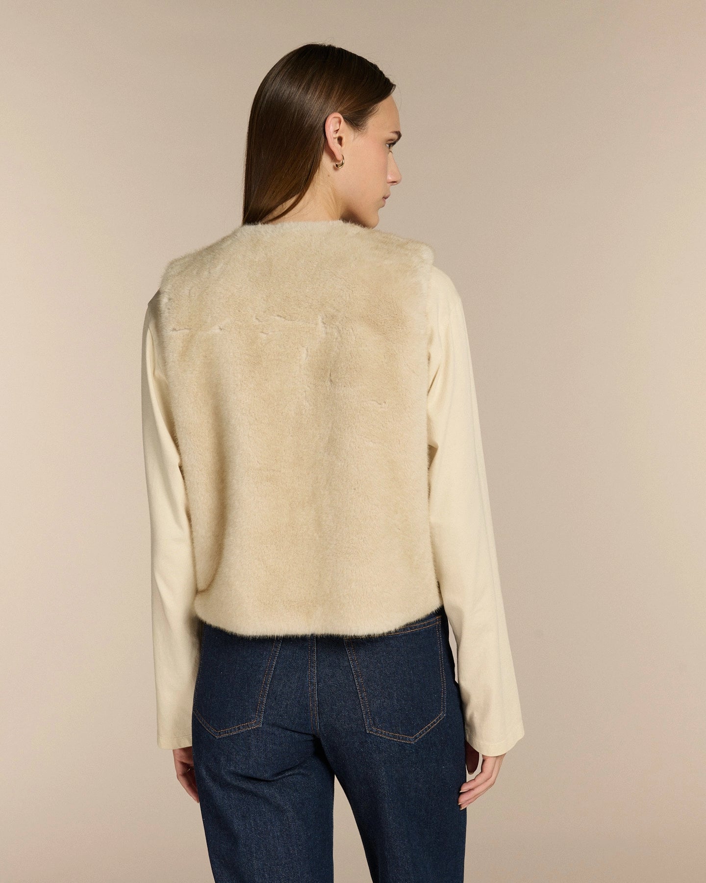 Labdip Baci Mink Cortina gilet fausse fourrure sans manches