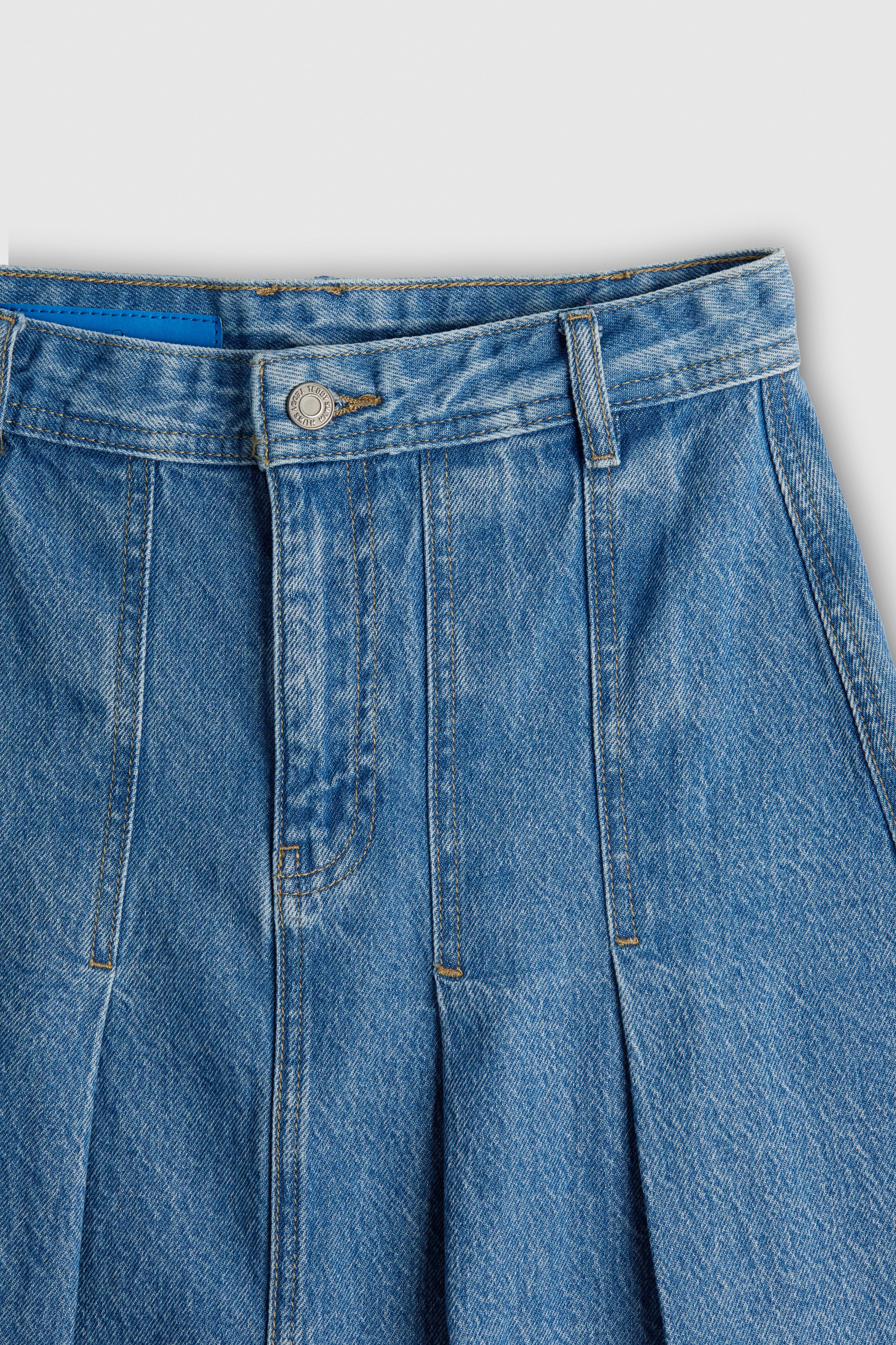 Teddy Smith J-Anne jupe courte jean indigo clair femme