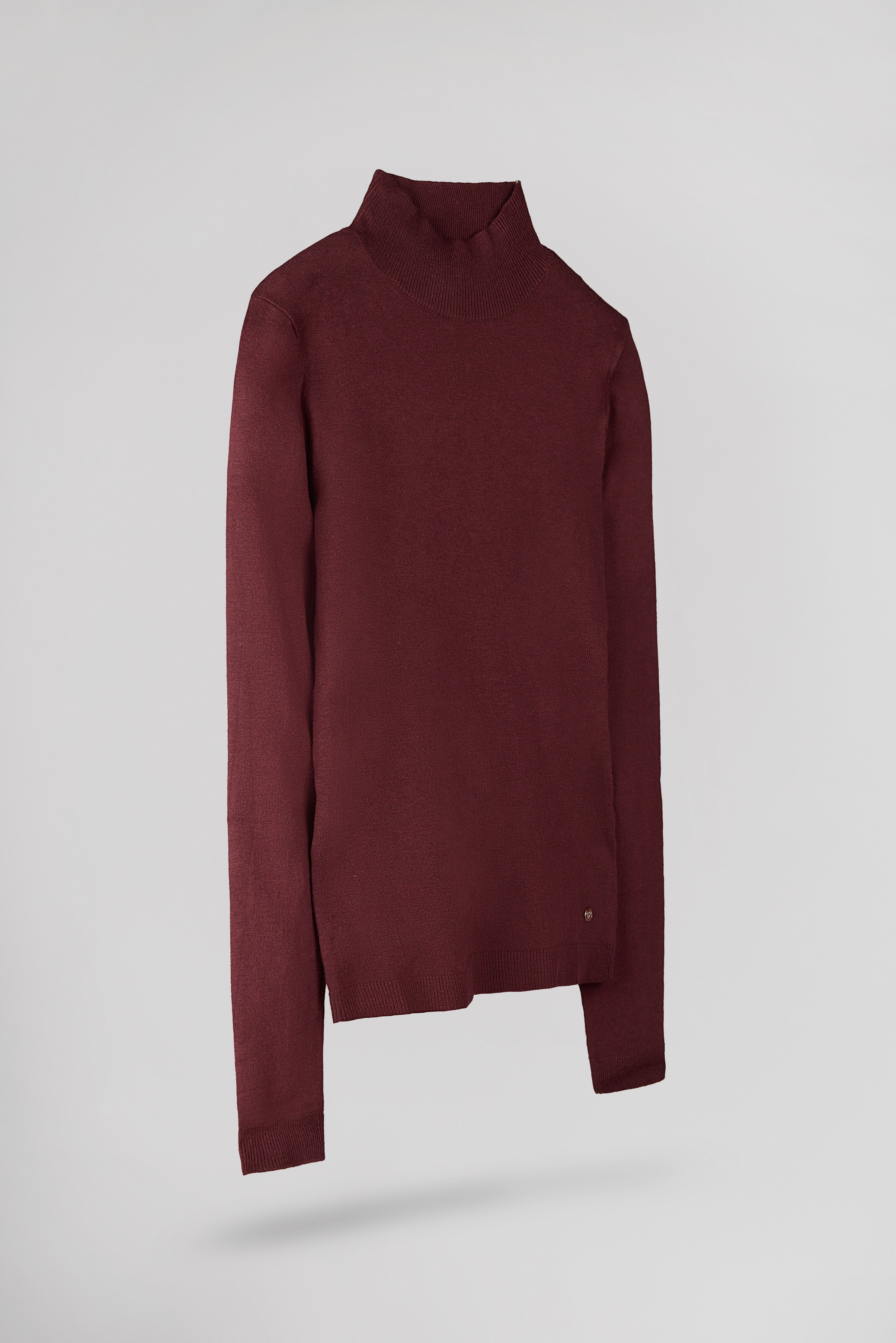 Teddy Smith P-Connie pull col montant bordeaux femme