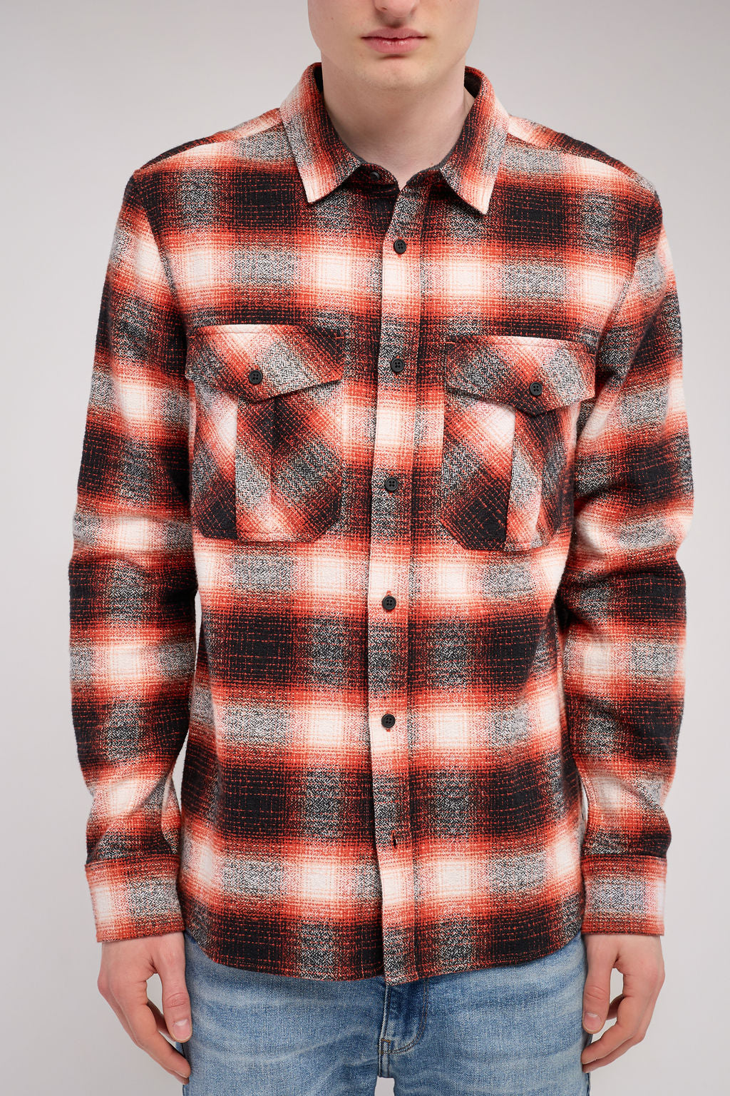 Teddy Smith C-Peak ML chemise carreaux orange