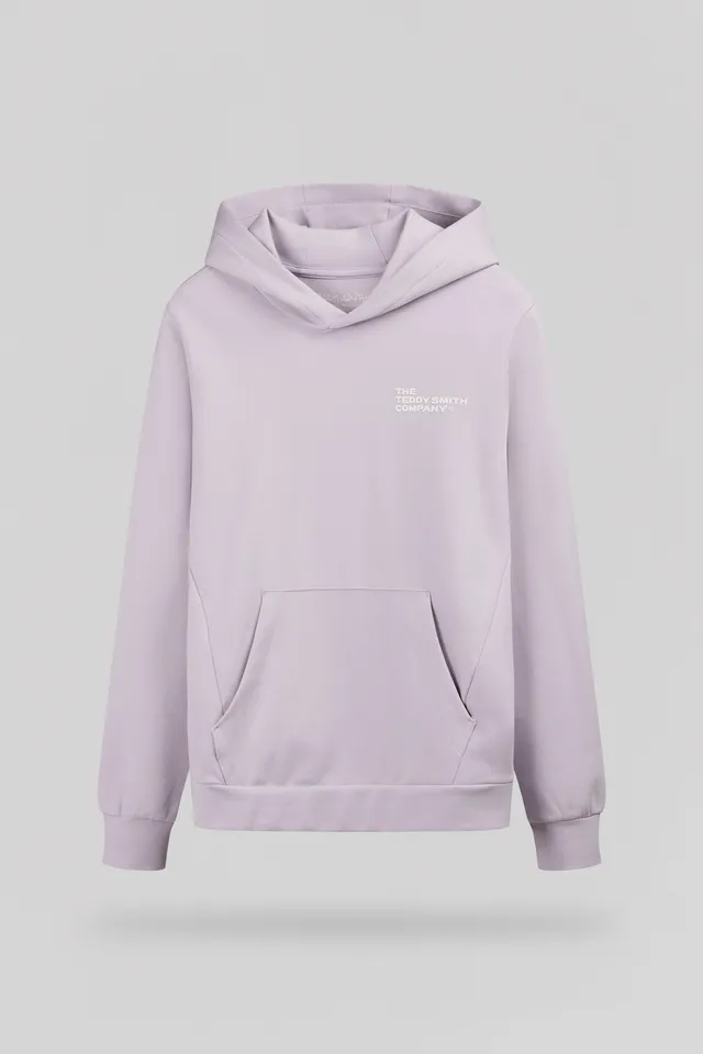 Teddy Smith Company sweat capuche lavande garçon
