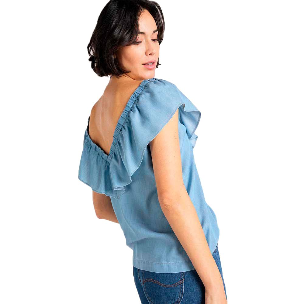 Lee Ruffle Tank débardeur femme XS bleu ciel fluide