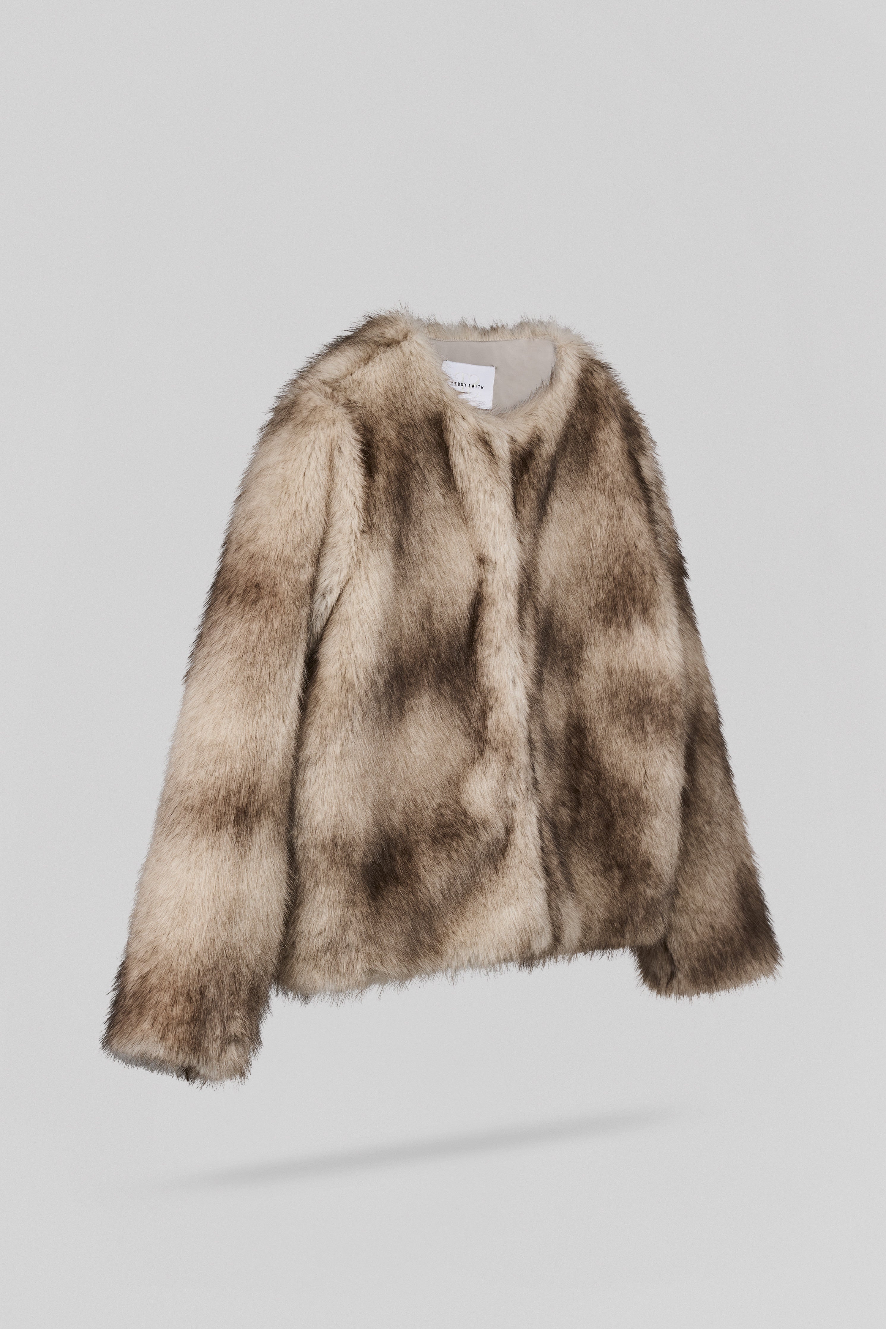 Teddy Smith M-Valou manteau fausse fourrure ivoire doublé