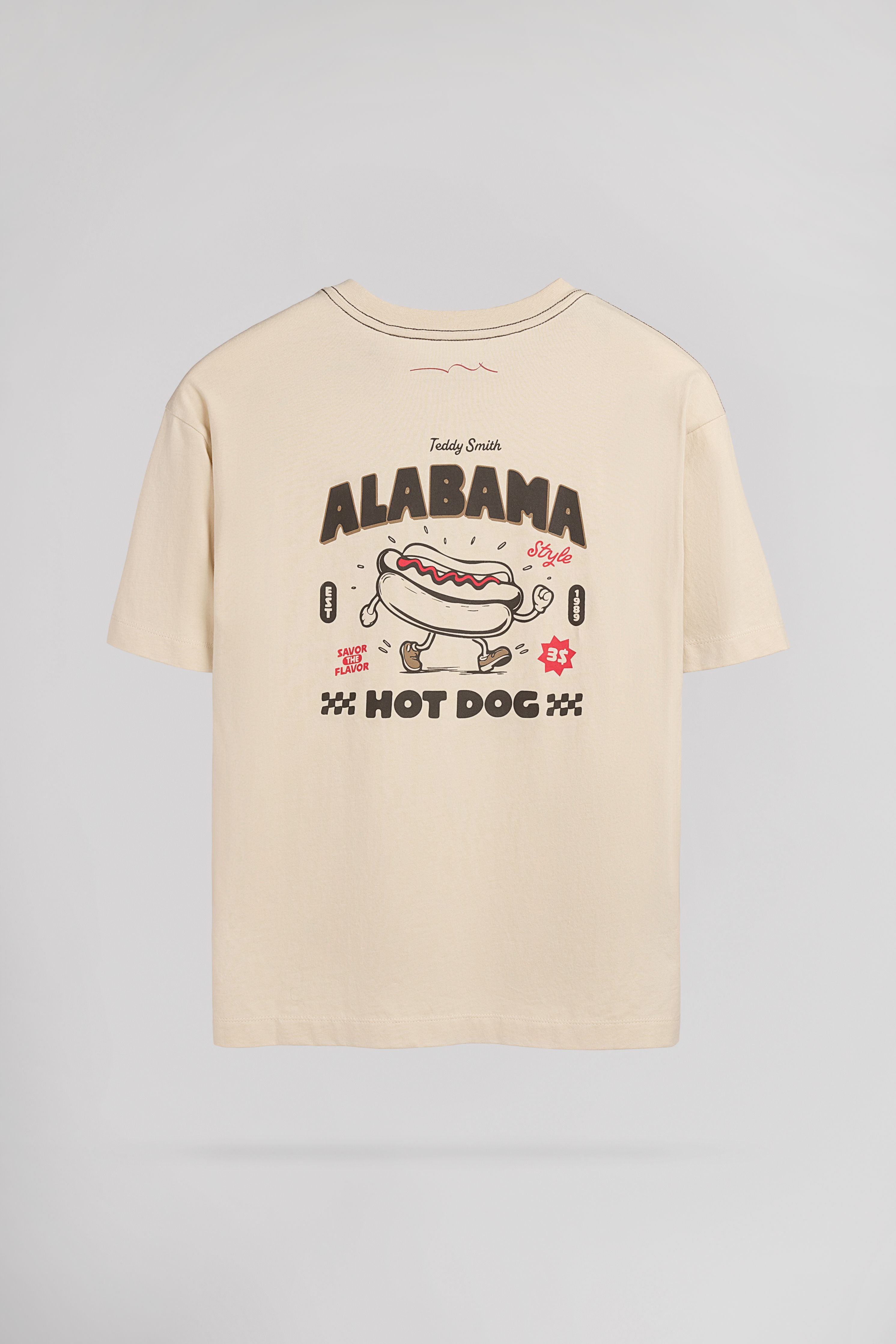 Teddy Smith T-Shade t-shirt garçon beige clair coton