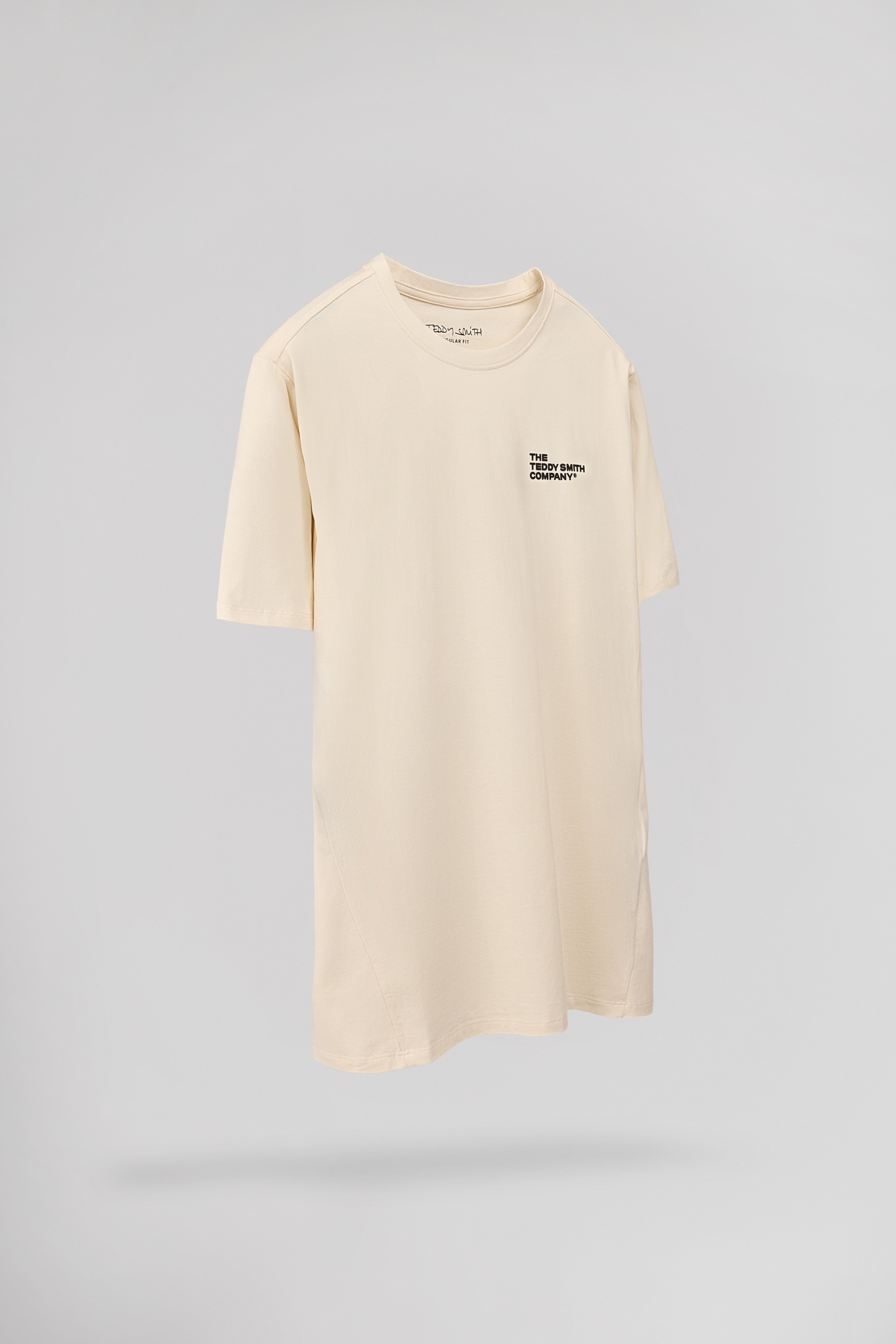 Teddy Smith T-Company t-shirt cream homme col rond
