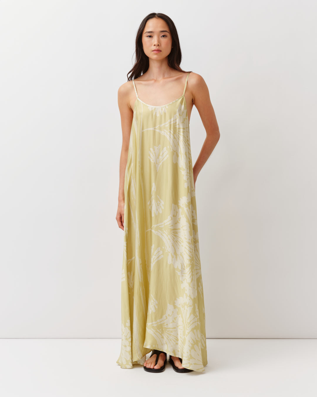 DIEGA Ravka robe jaune écru bretelles