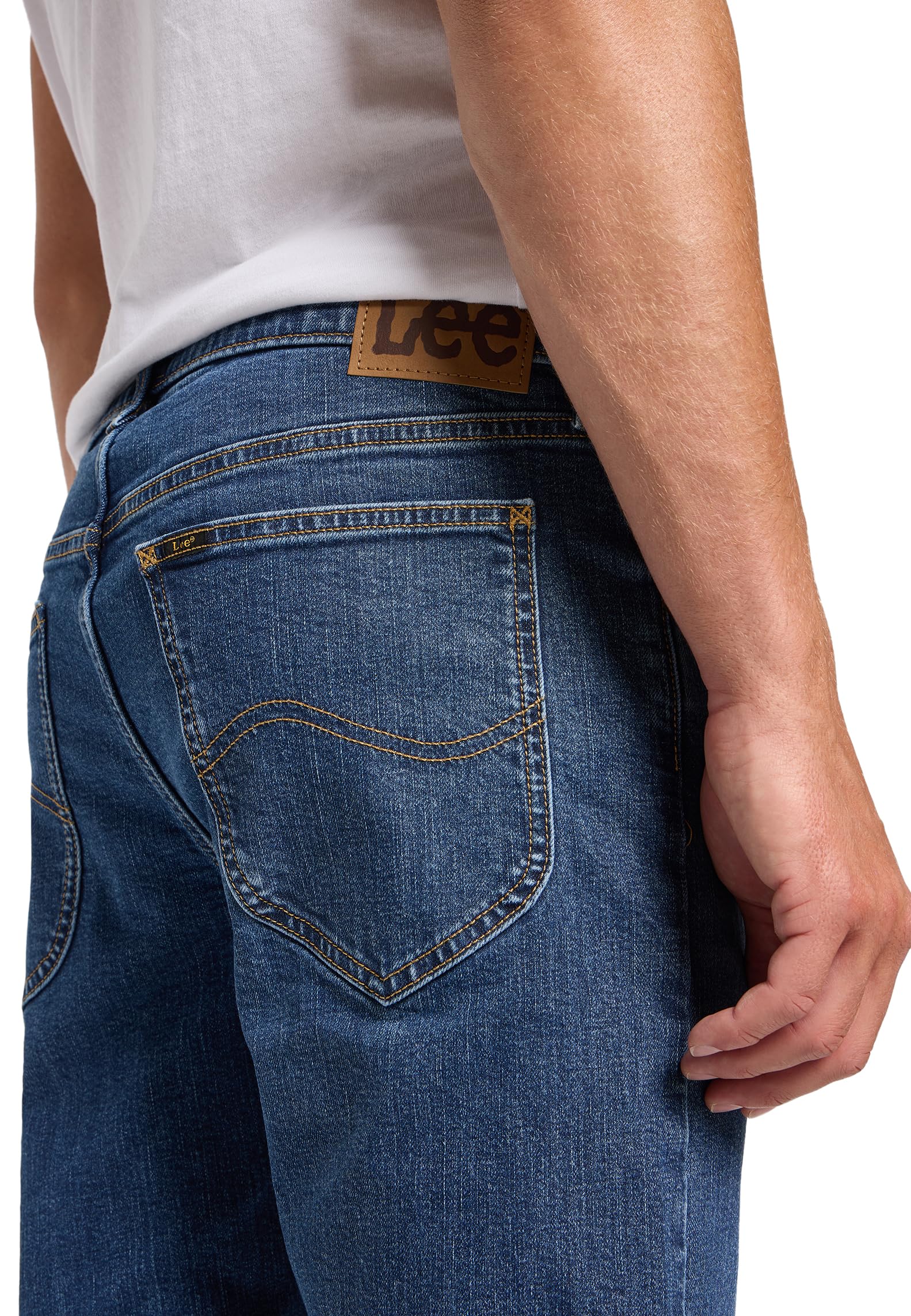 Lee Daren Zip Fly jean homme droit Indigo Sight taille basse