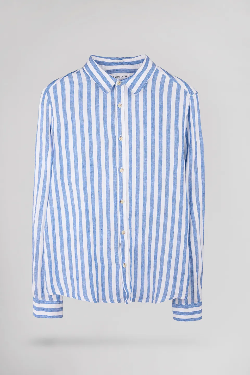 Teddy Smith C-Linen Stripe chemise lin homme bleu intense