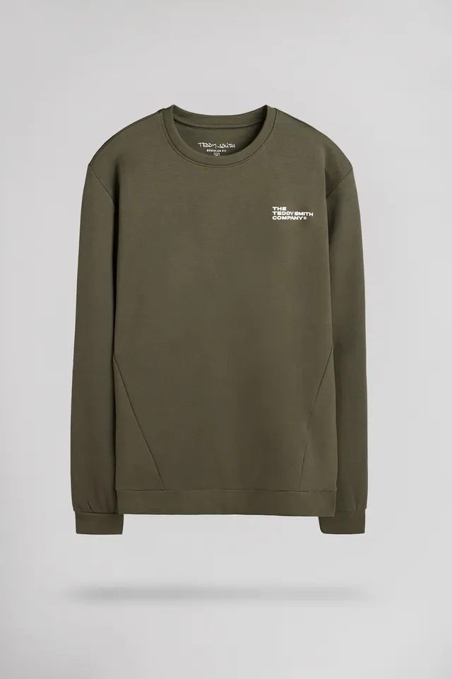 Teddy Smith S-Company RC Deep Kaki sweat col rond