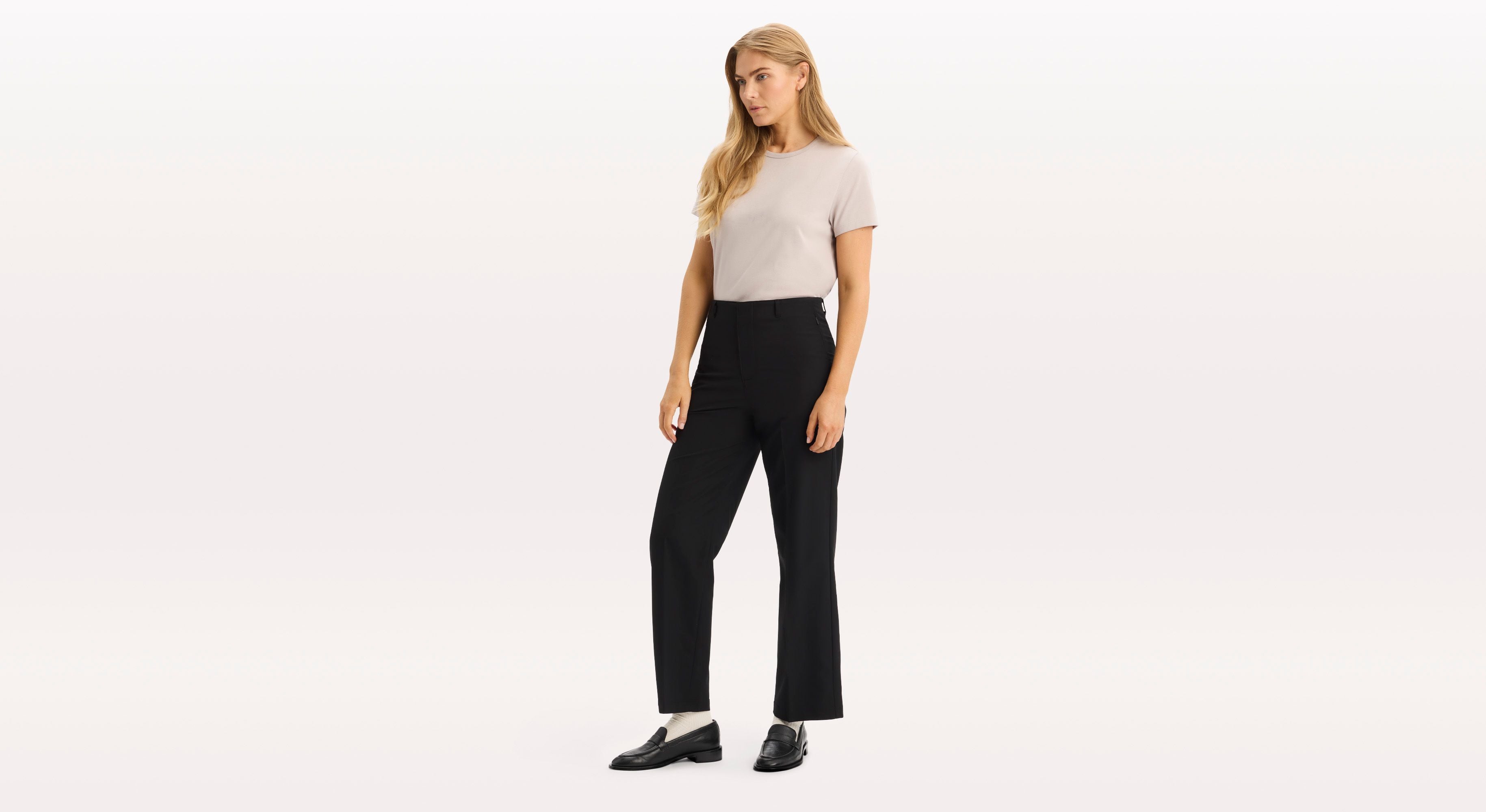 Dockers Go AceFlex pantalon droit noir femme taille haute