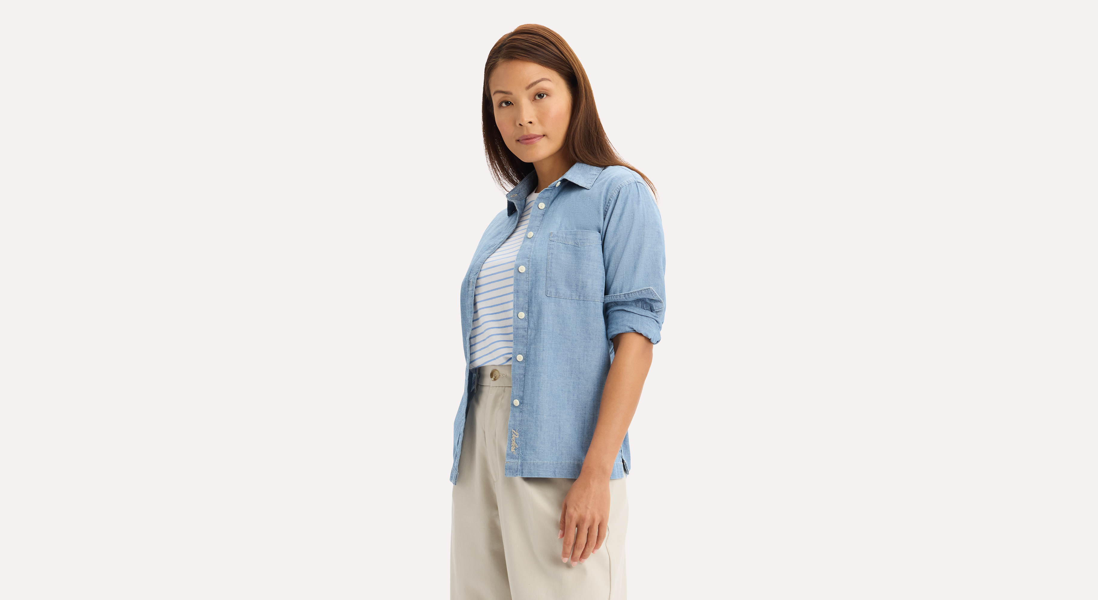 Dockers 1-Pocket Shirt chemise indigo poche poitrine