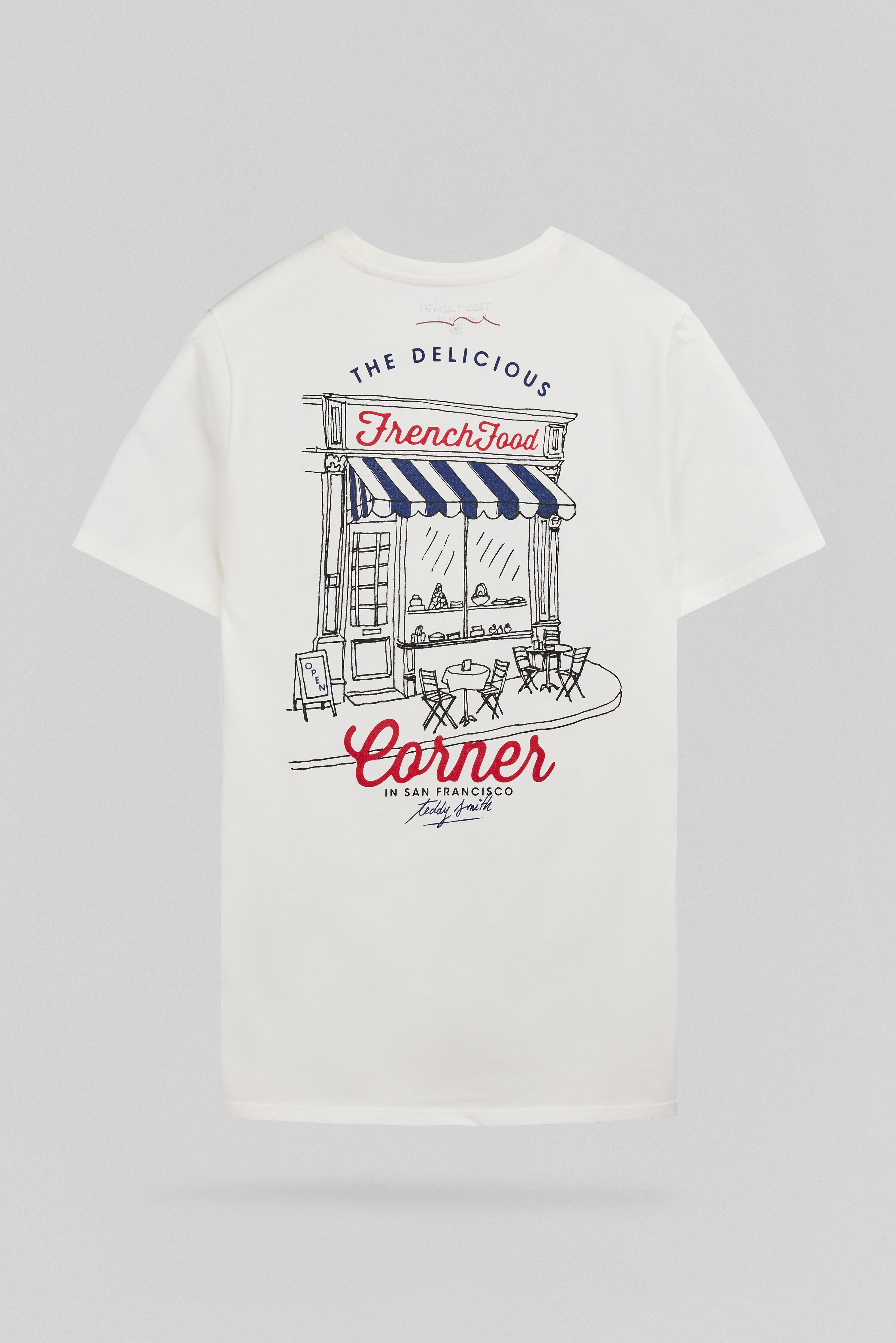 Teddy Smith T-Corner MC t-shirt homme blanc imprimé café