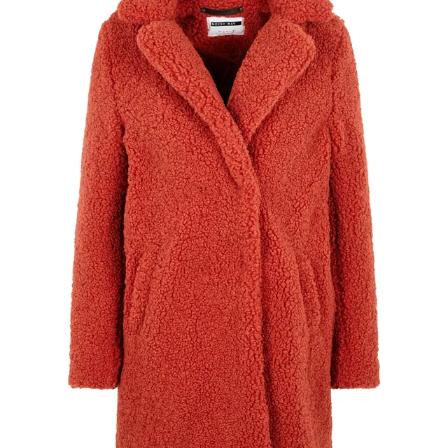 Noisy May manteau teddy boutonné loose fit
