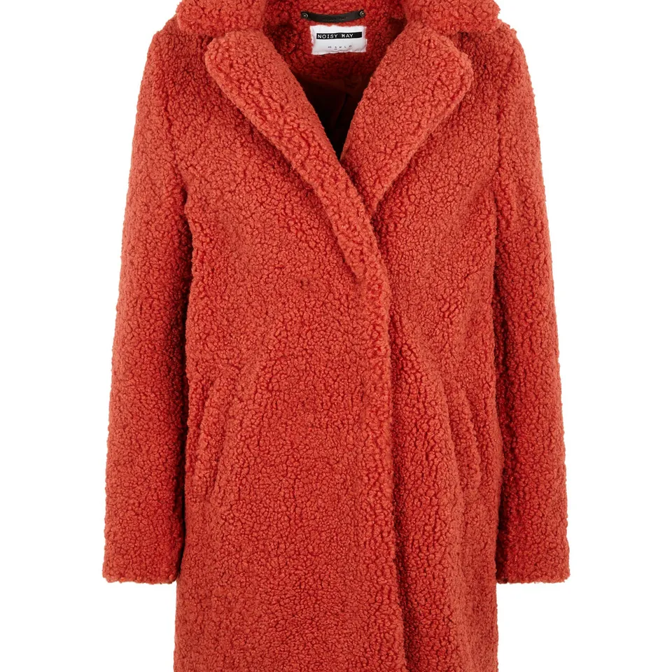 Noisy May manteau teddy boutons doublé 77 cm