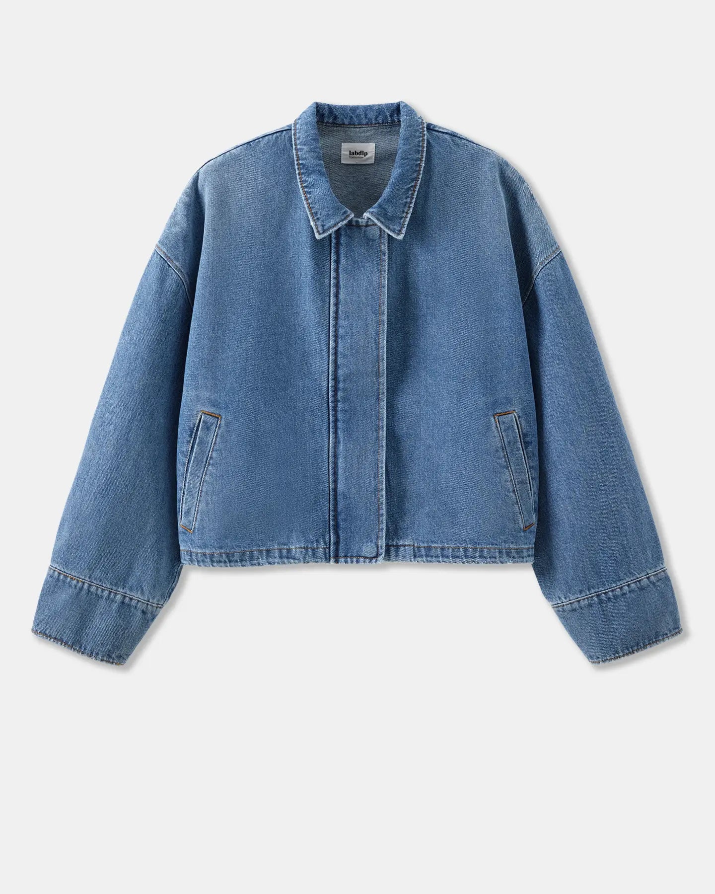 Labdip Baker veste en jean Stone Fade bomber courte