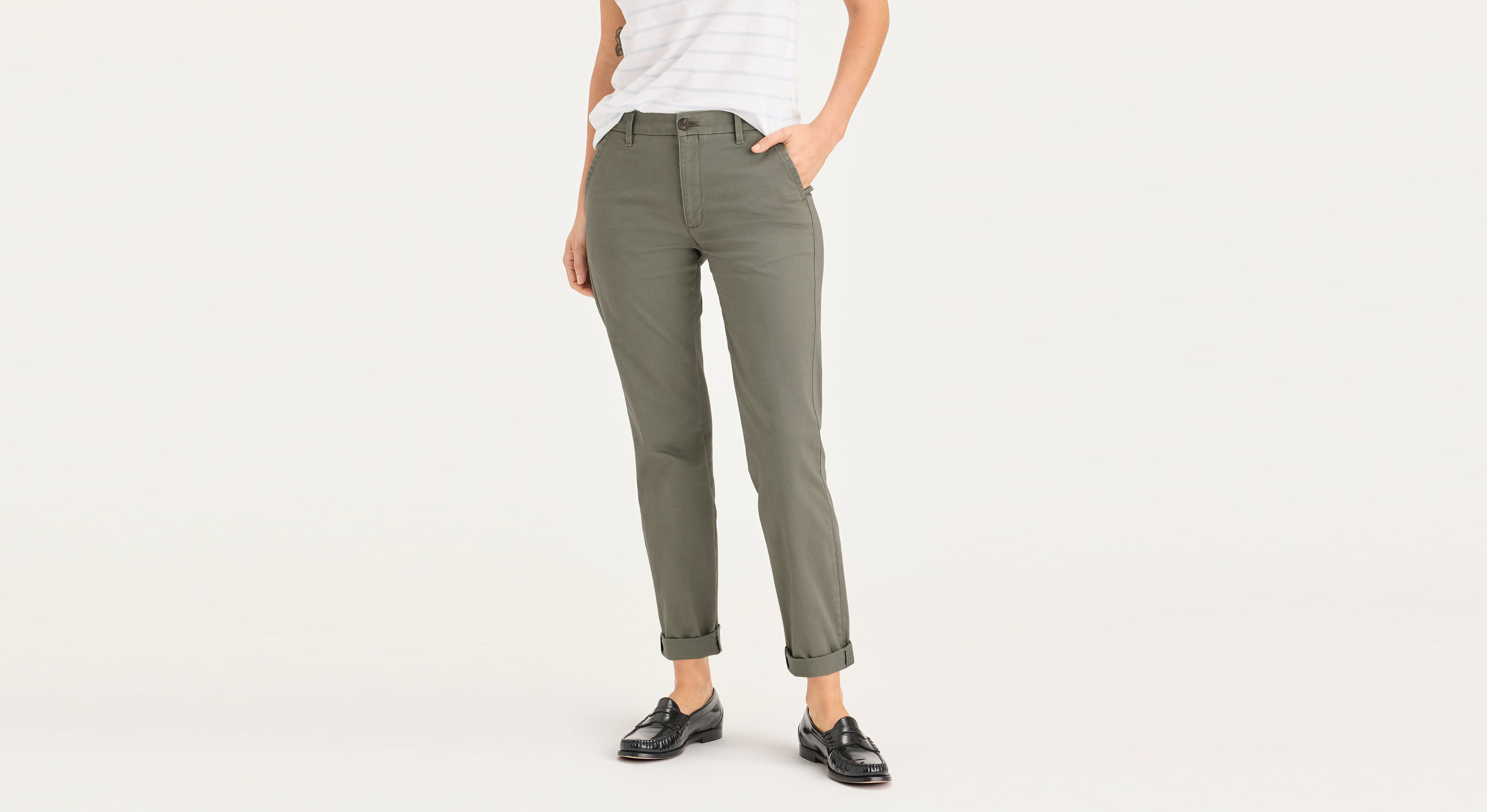Dockers Weekend Chino Slim Fit pantalon vert long
