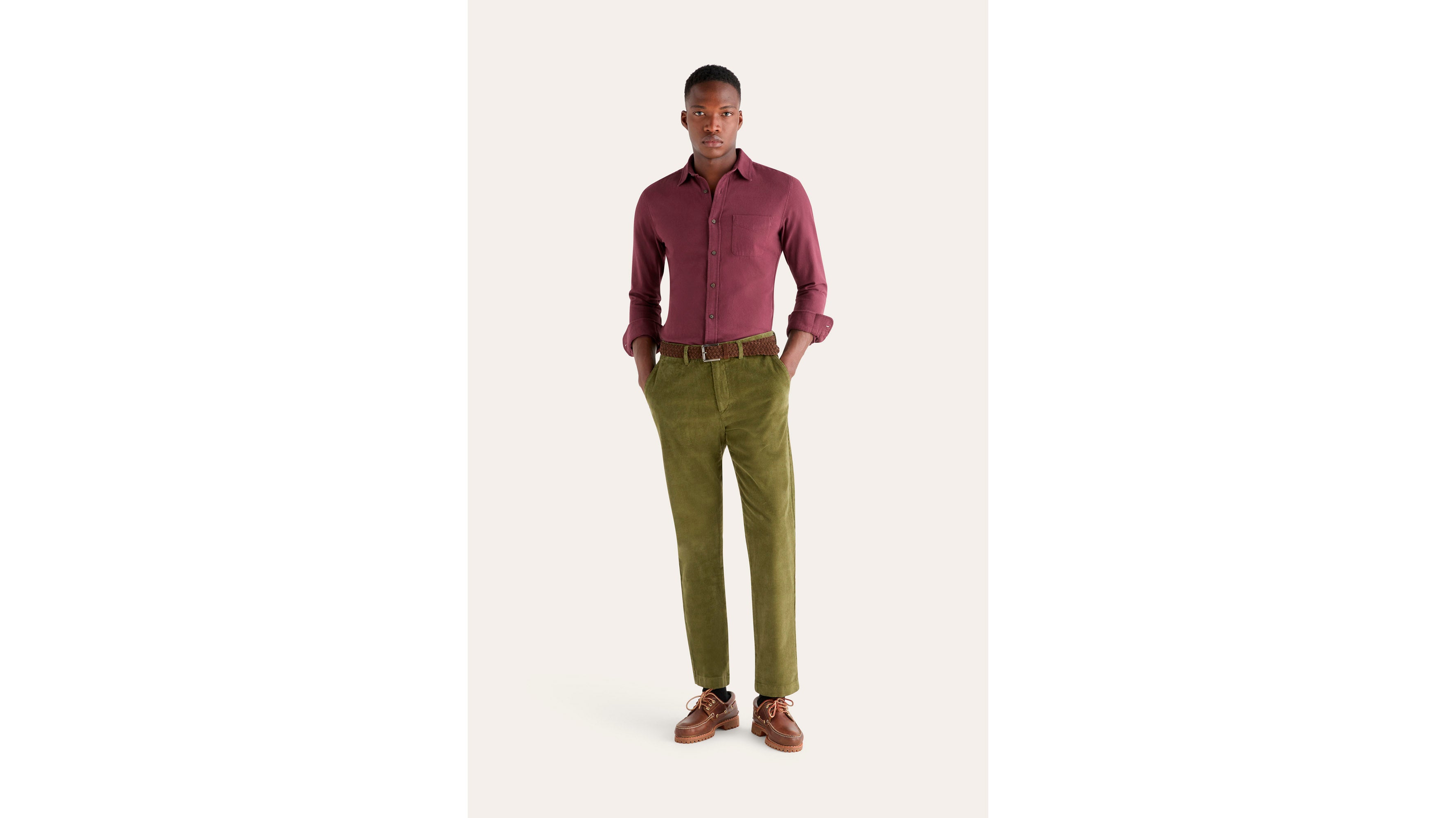 Dockers Icon Slim Fit chemise homme rouge