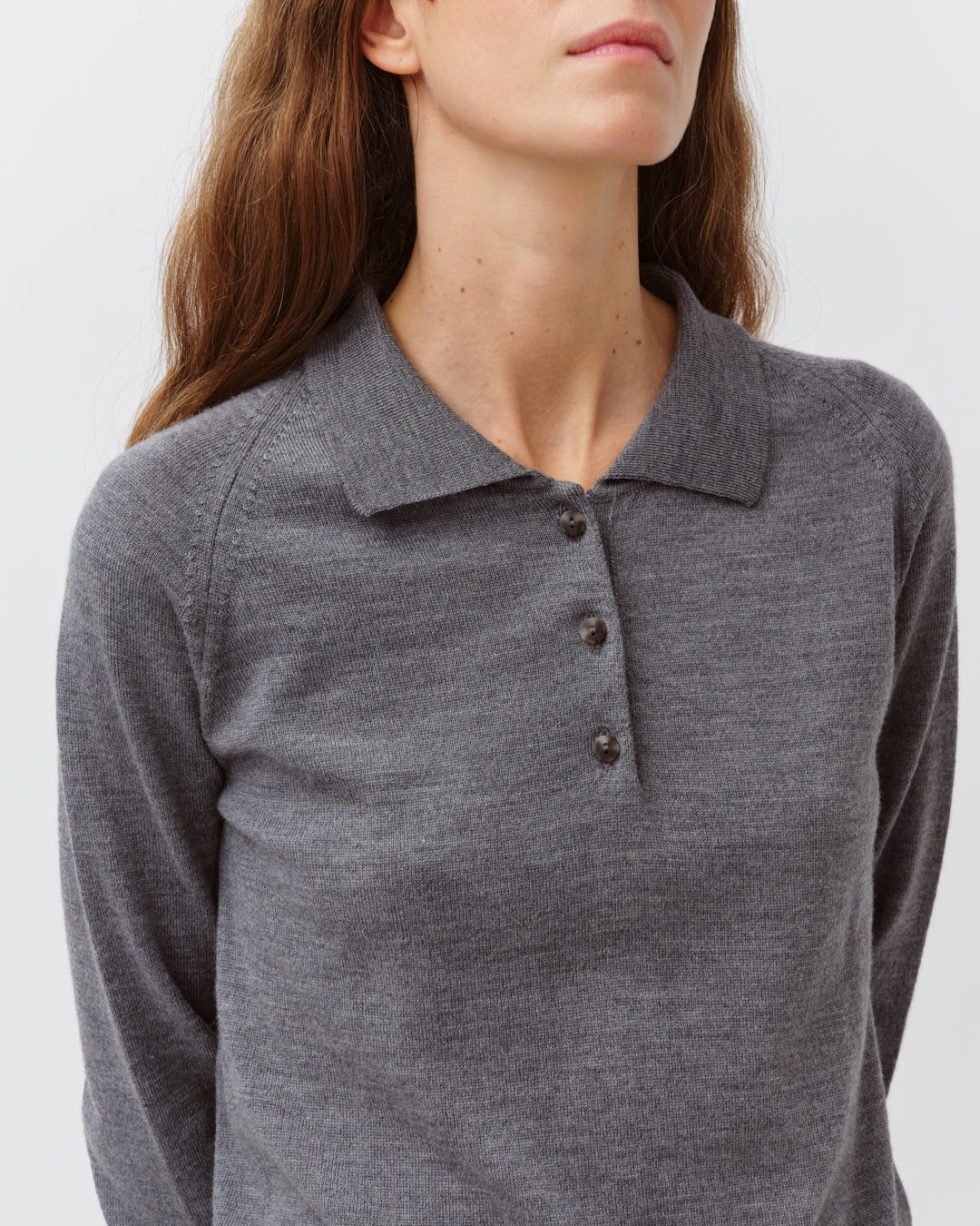 DIEGA PLEDO pull laine mérinos gris écru