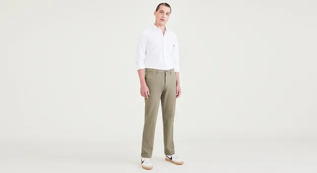 Dockers Crafted Khaki Slim Fit chino camouflage vert stretch