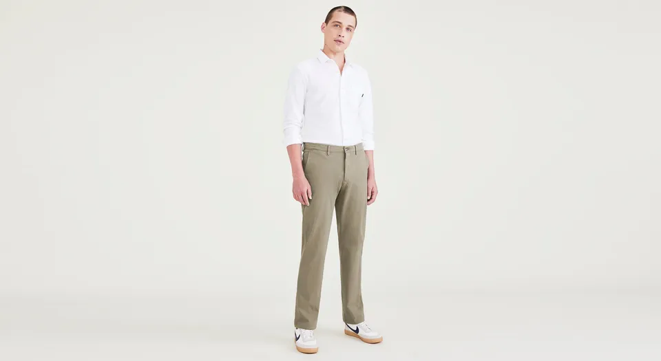Dockers Crafted Khaki Slim Fit chino camouflage vert stretch