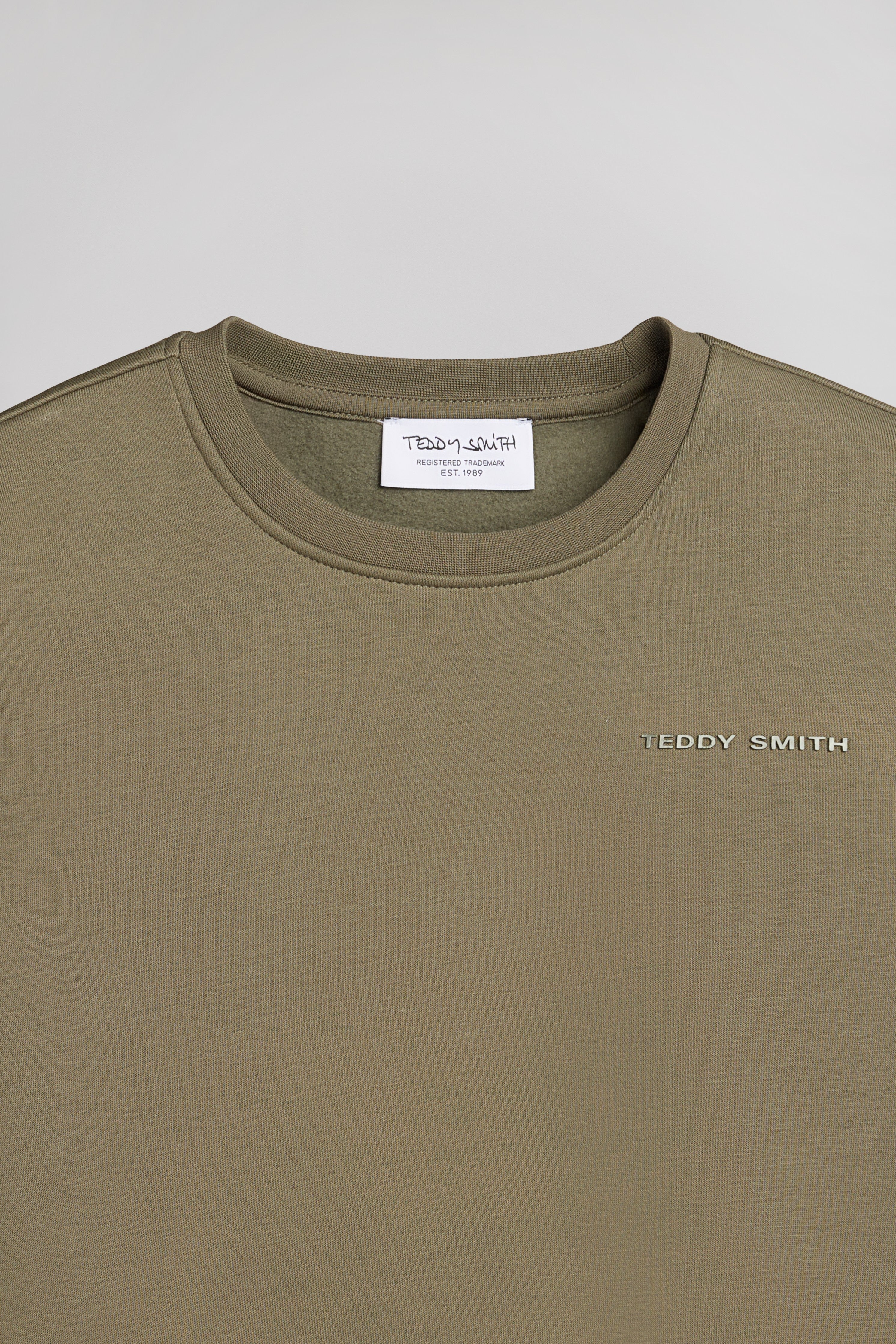 Teddy Smith S-Nark sweat kaki col rond 8 ans