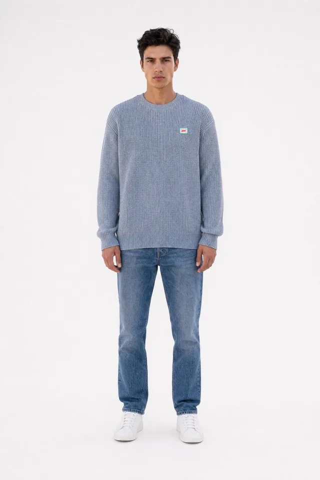 Teddy Smith P-Clay pull bleu minéral chiné laine